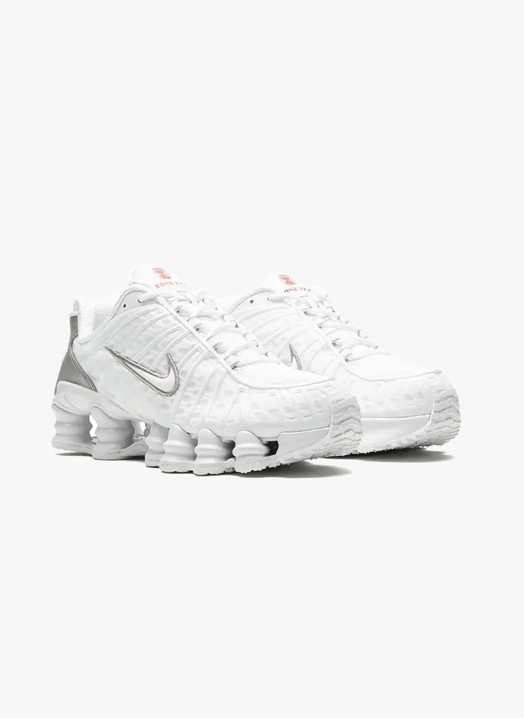 nike white metallic silver