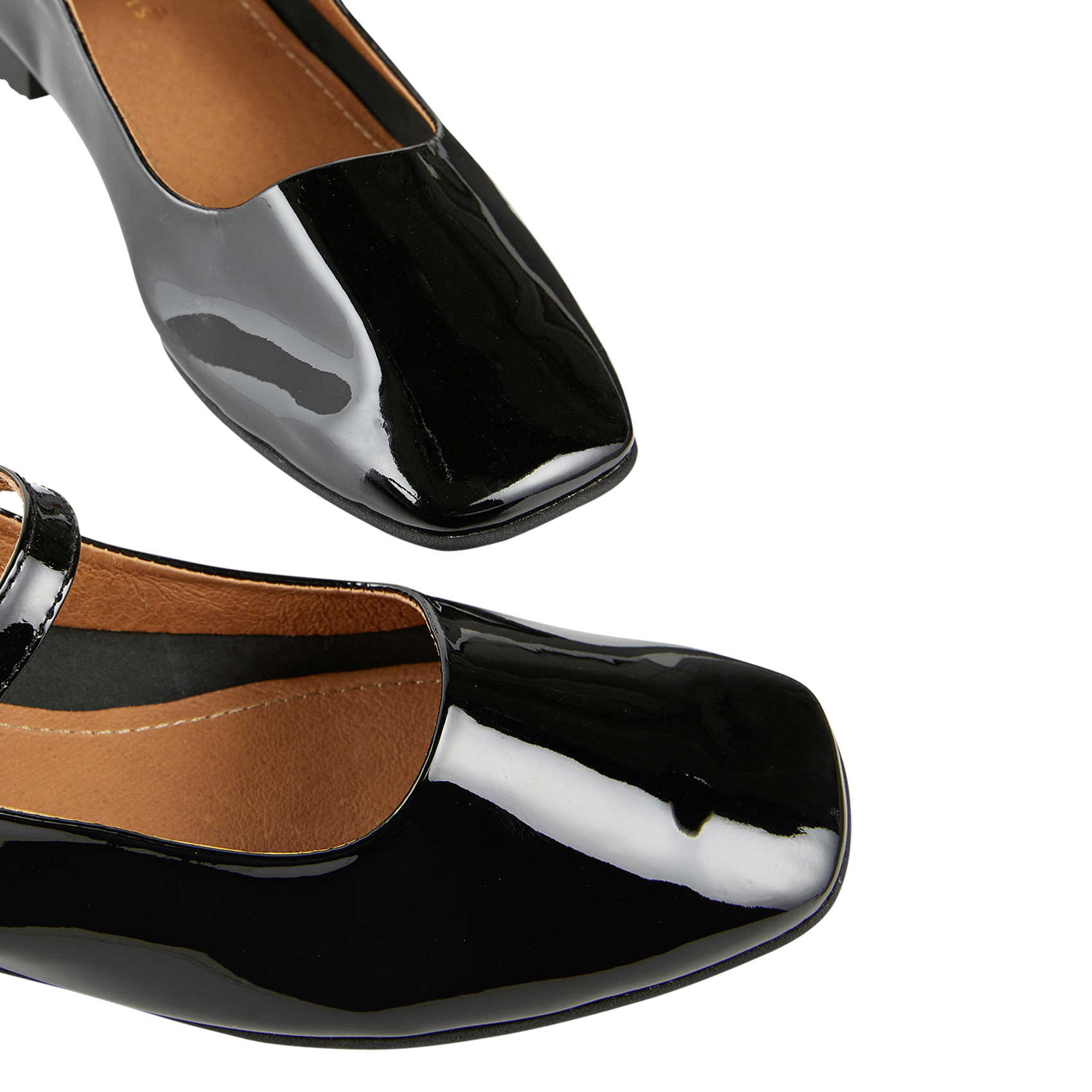 Jane patent leather ballet pumps COSMOPARIS Black