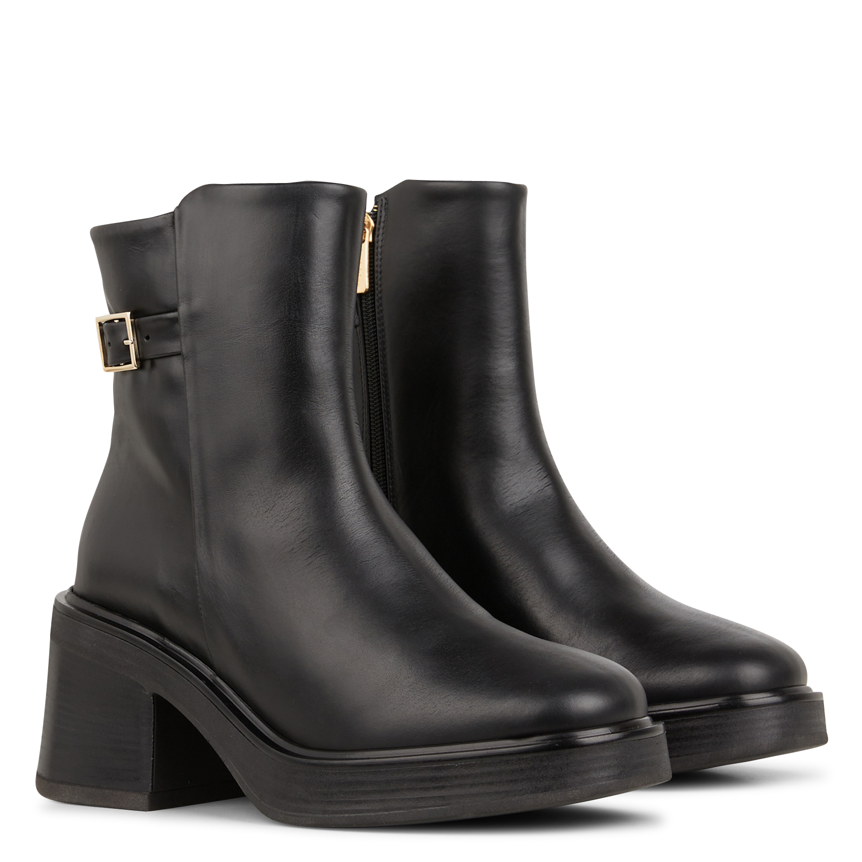 Bianca - Lederstiefeletten BOBBIES Schwarz
