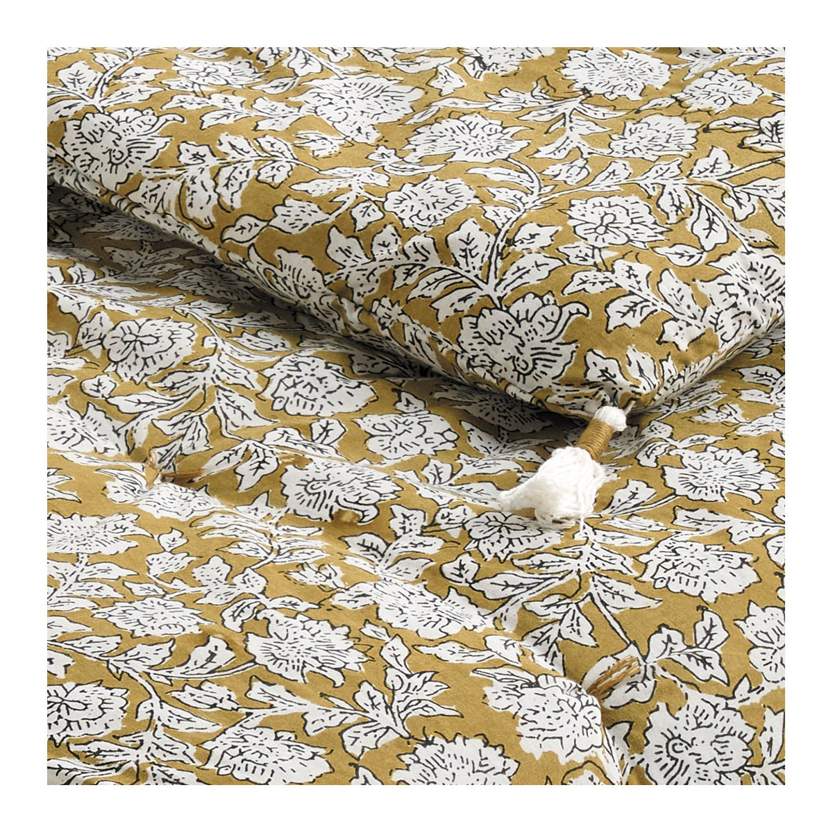 Futon éden en coton - 180 x 80 cm - safran BLANC D'IVOIRE Jaune