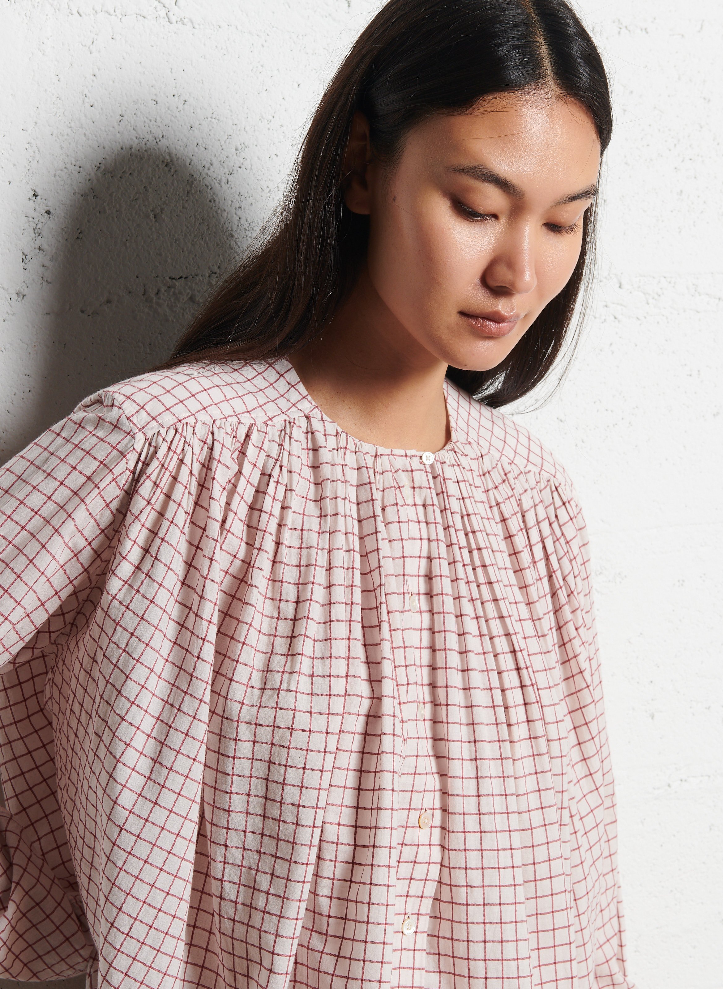 Weite Baumwollbluse LAURENCE BRAS Rot