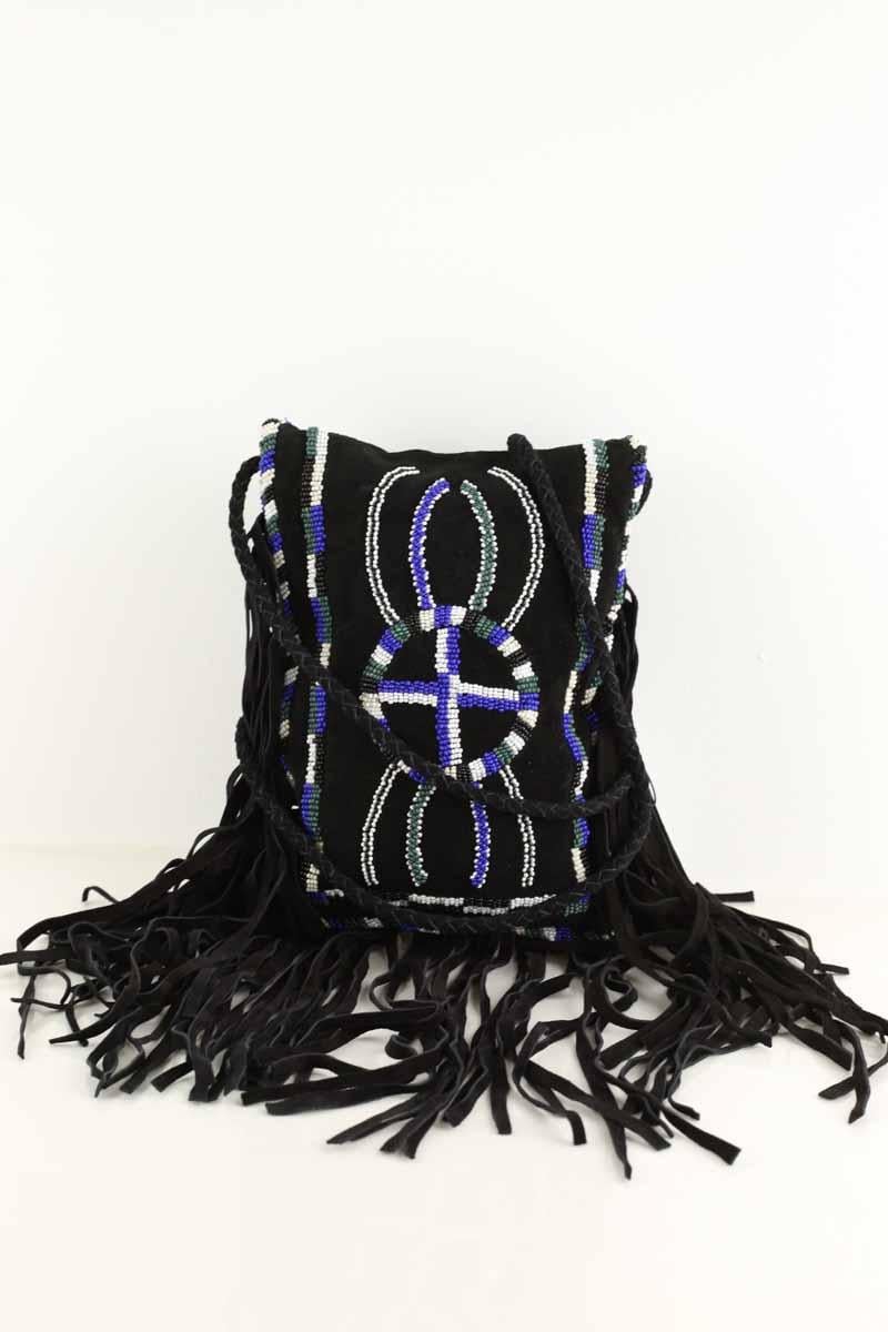 Bari suede shoulder bag ANTIK BATIK - Seconde Main Black