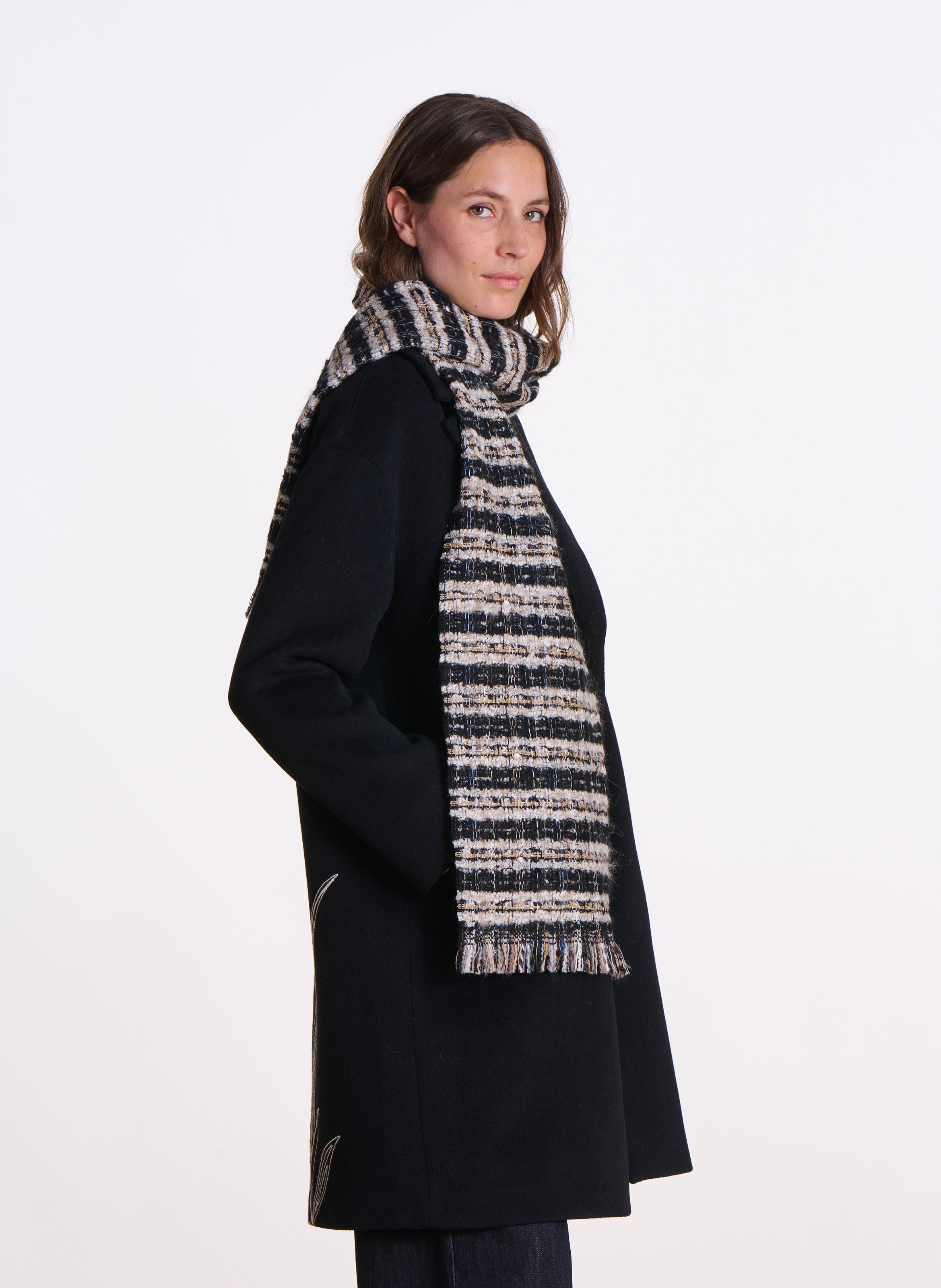 Echarpe rectangulaire à carreaux LA FEE MARABOUTEE