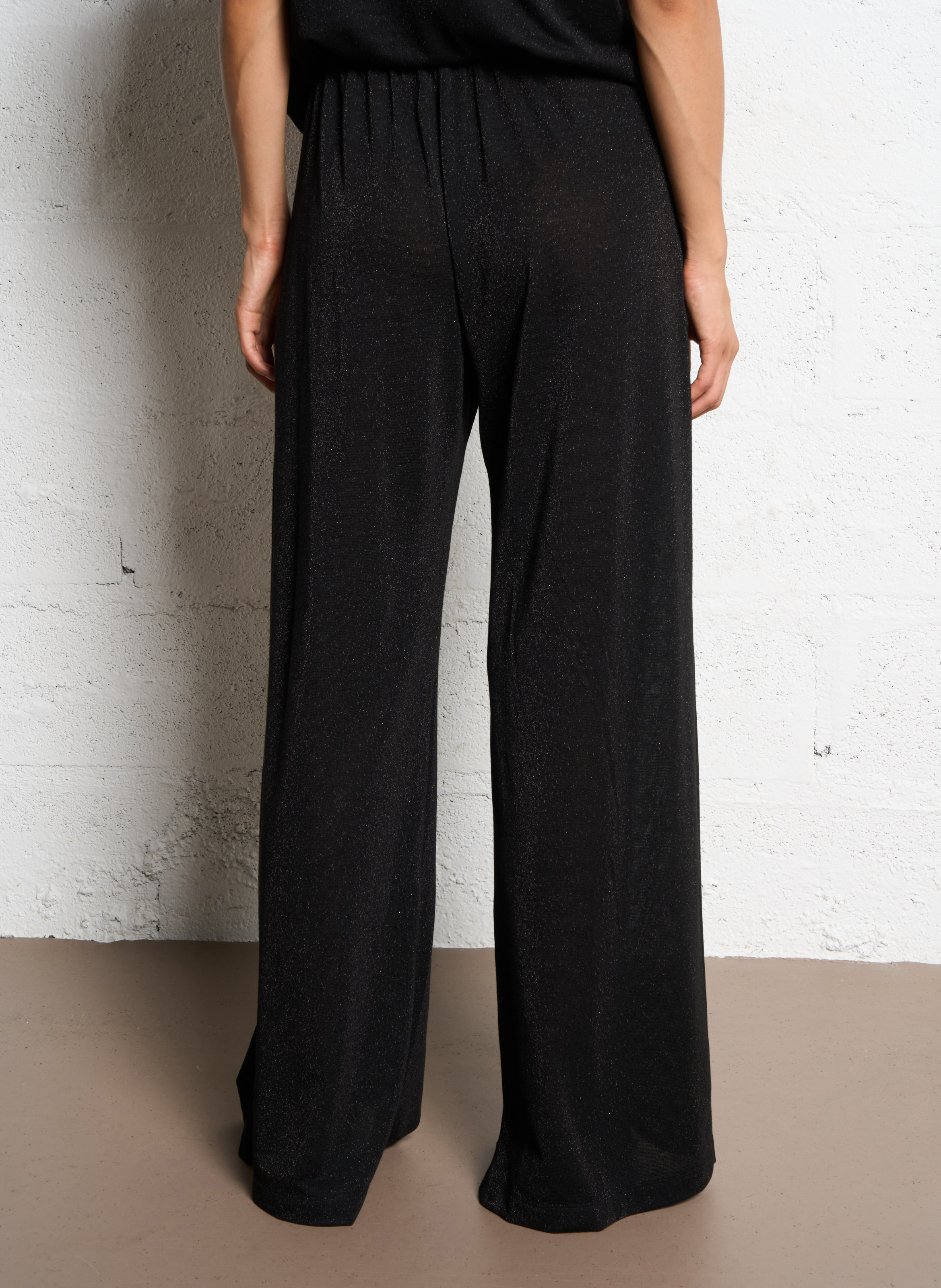 Pantalon large à paillettes MOMONI Noir