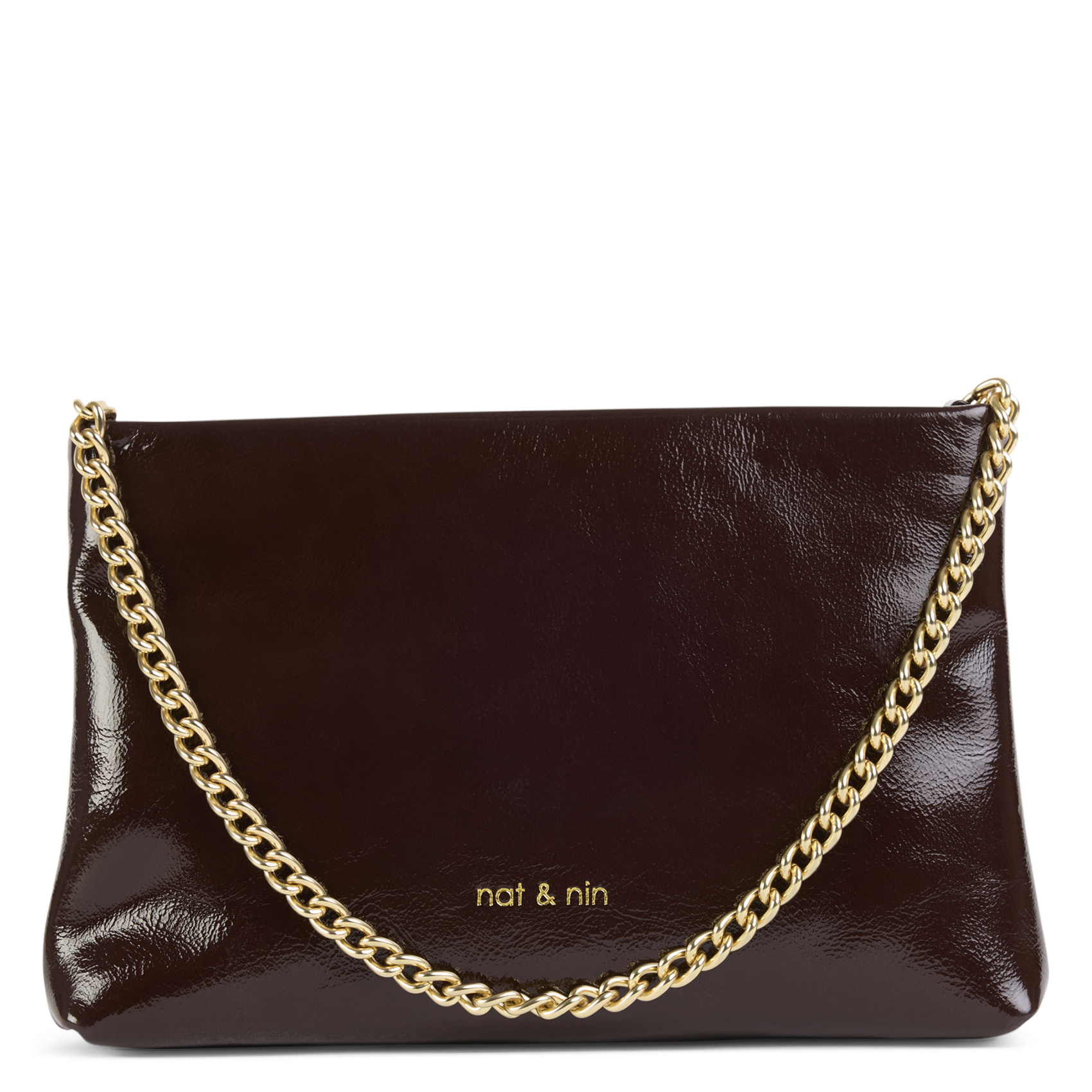 Pochette en cuir MOLLY Moka glace