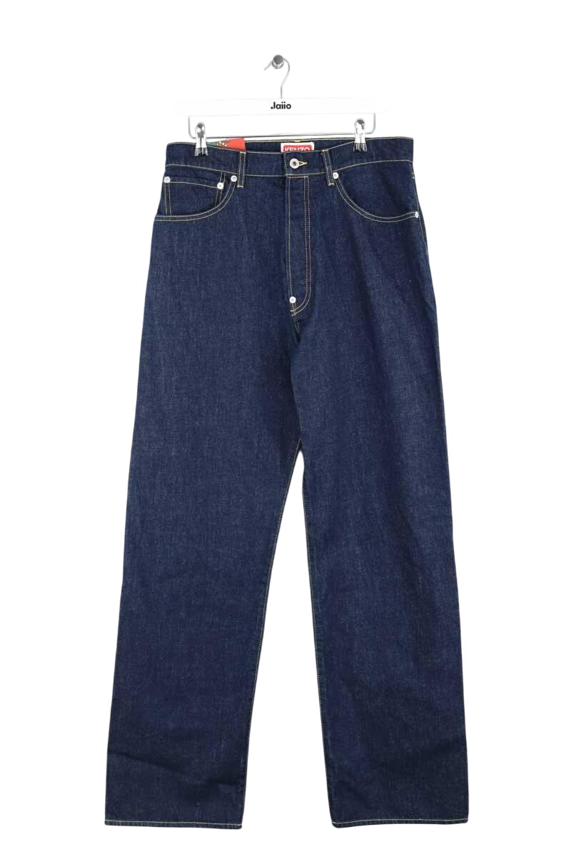Straight blue cotton jeans KENZO - SECONDE MAIN Blue