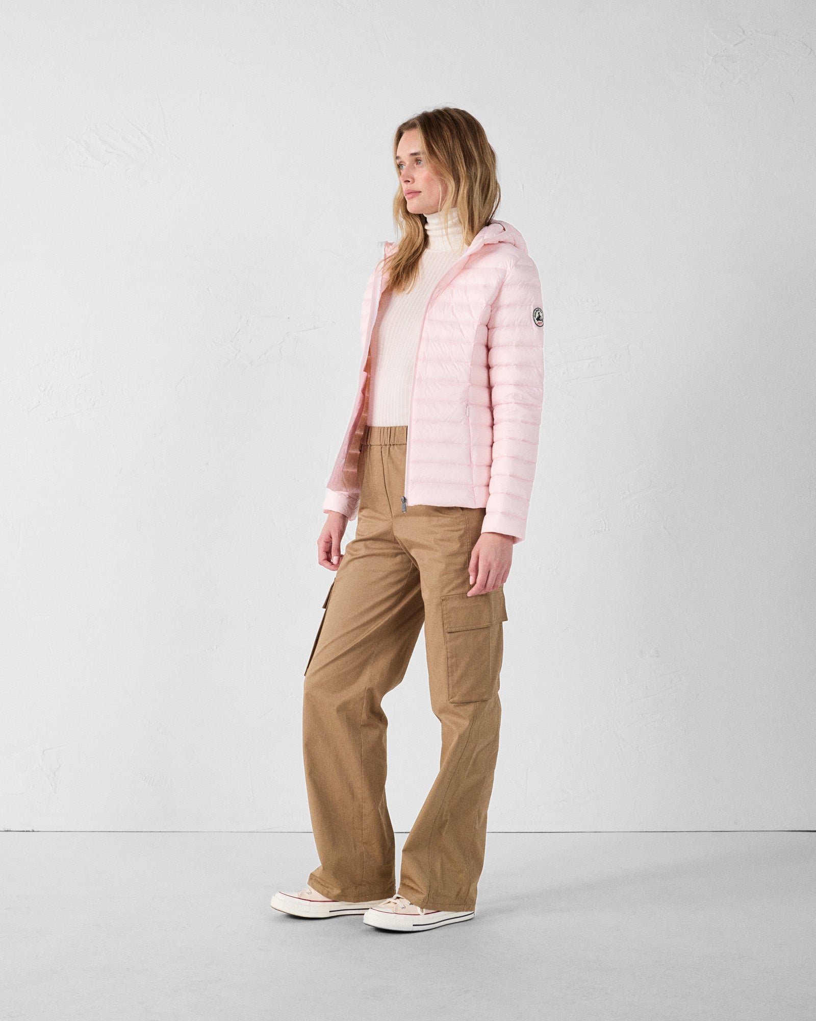 Doudoune légère à capuche rose pétale cloe JOTT Rose