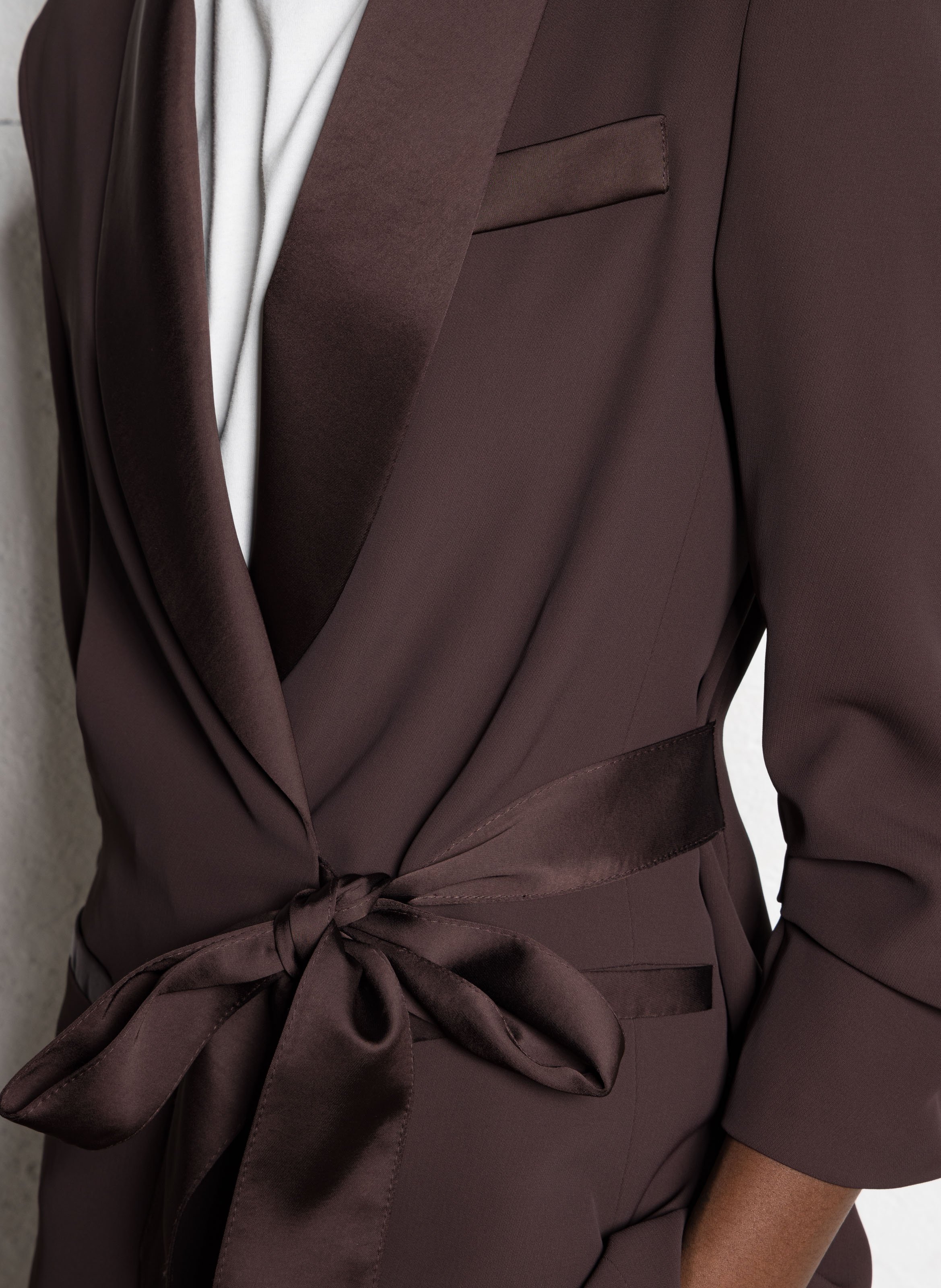 Cotton-blend cardigan with tailored collar IMPERIAL Brown