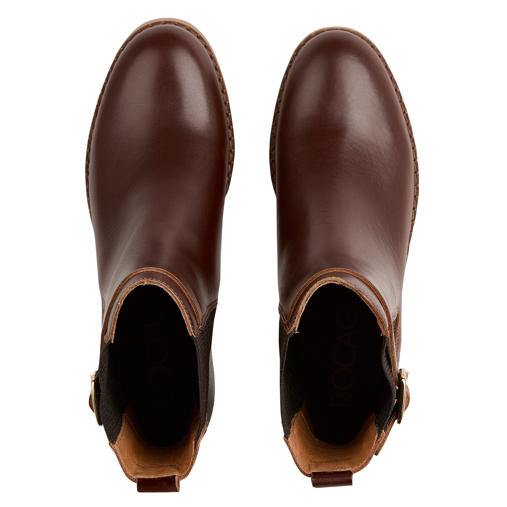 Bianca leather ankle boots BOCAGE Brown