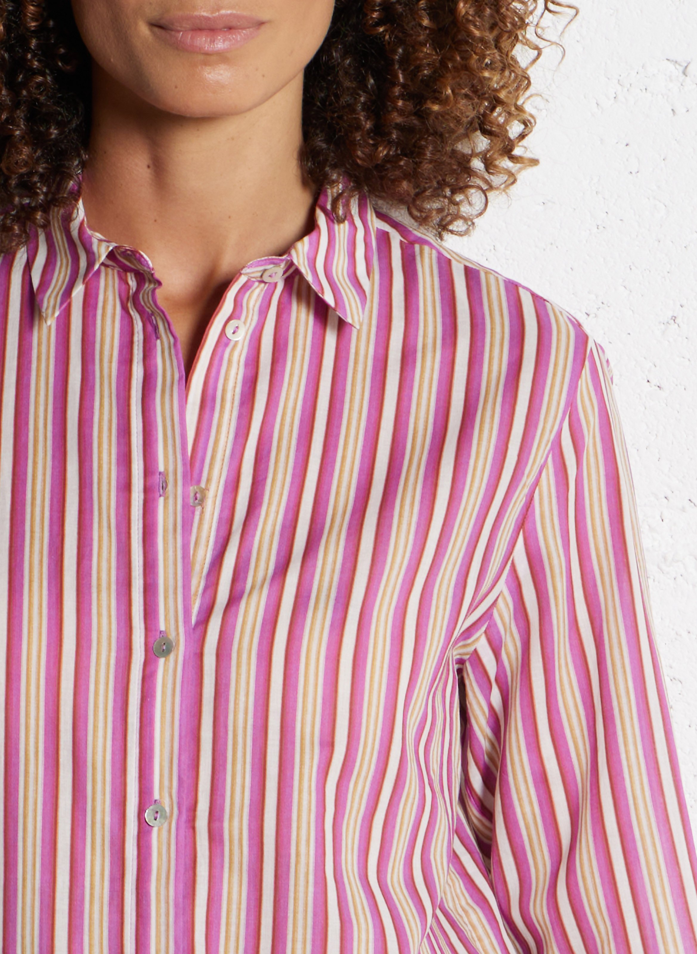 Chemise droite en coton MAISON 123 Violet