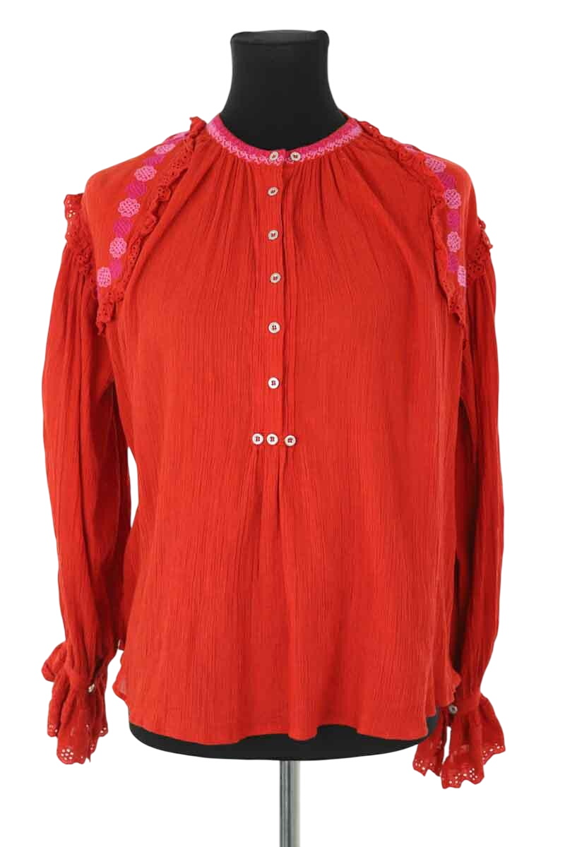 Cotton blouse ANTIK BATIK - Seconde Main Red