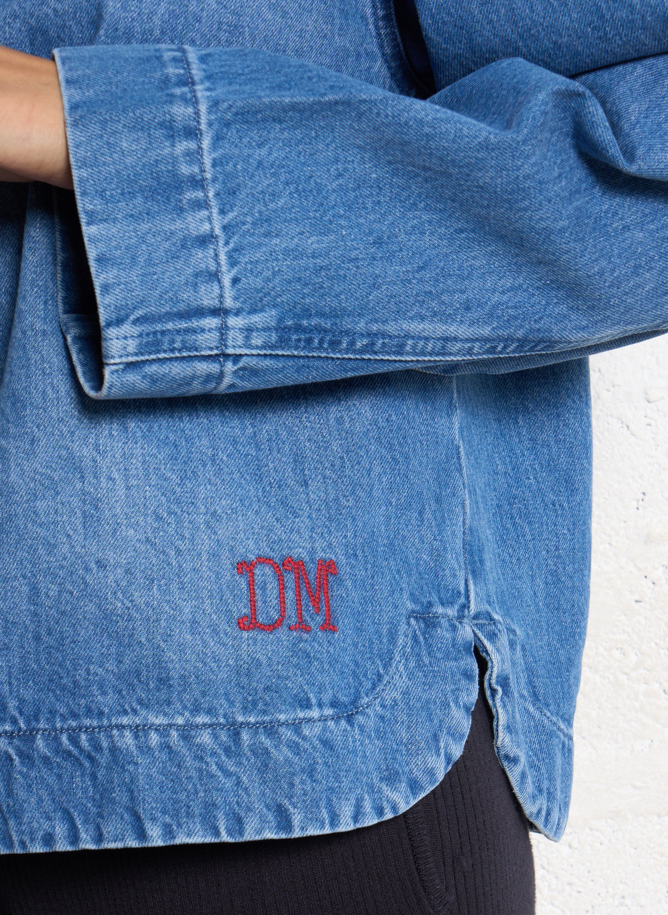 Blouse à lacets en denim DAMSON MADDER Bleu