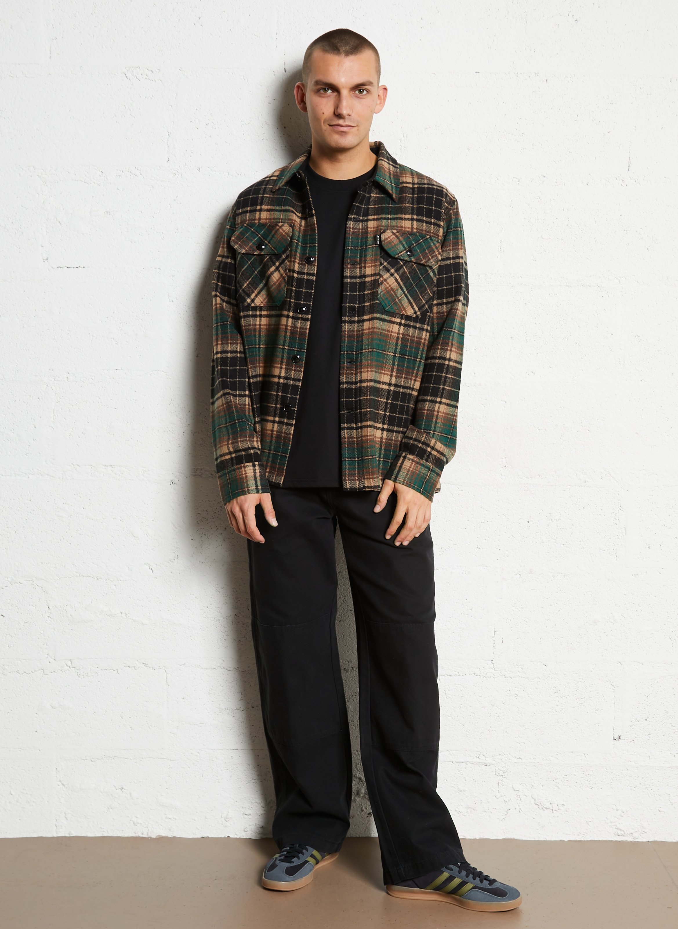 Surchemise droite à carreaux SCHOTT Vert