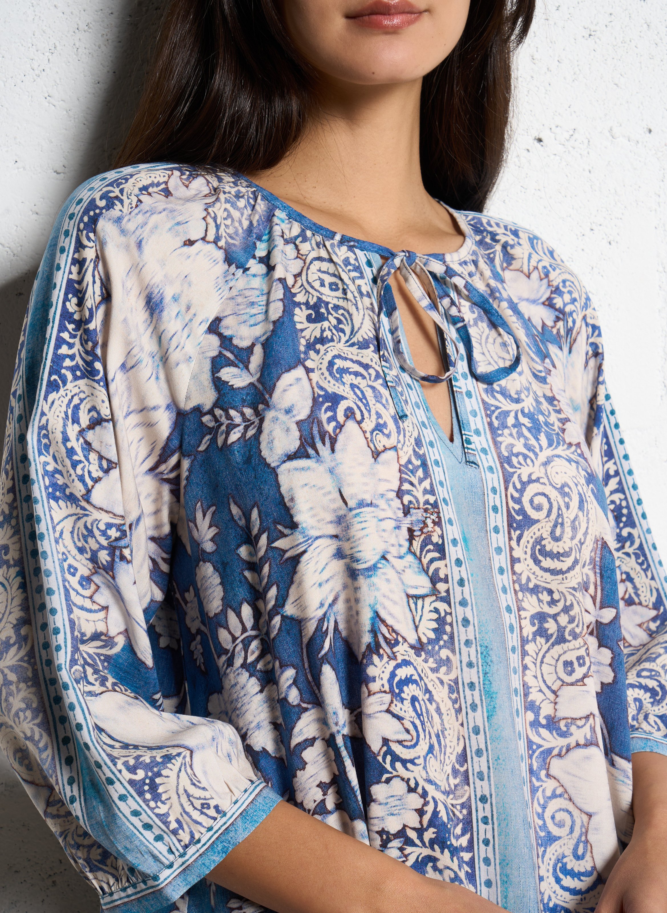 Blouse oversize imprimée SUD EXPRESS Bleu