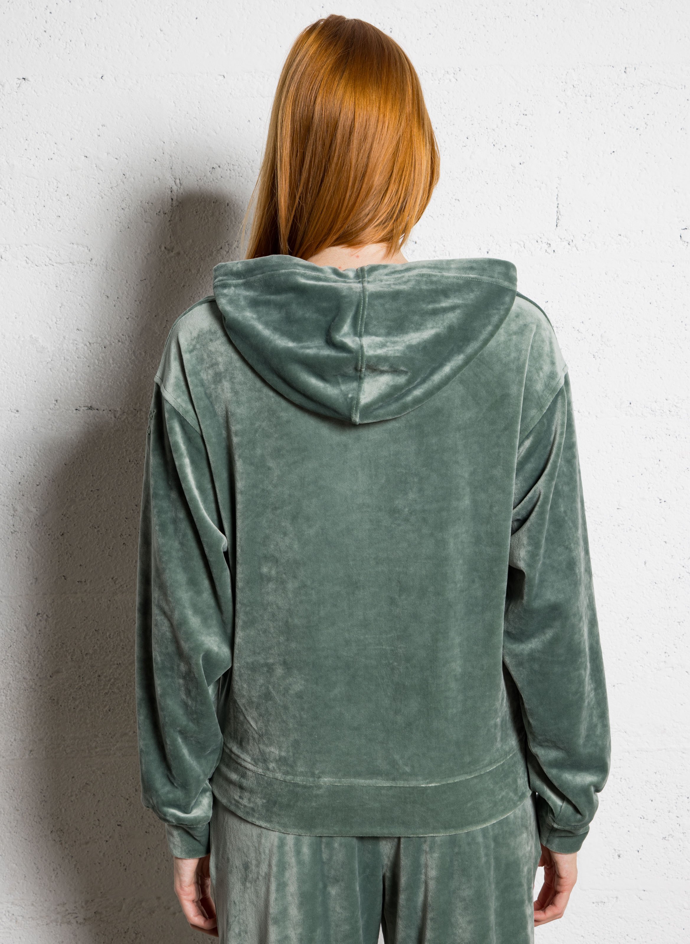 Gilet col rond en velours BANANA MOON Vert