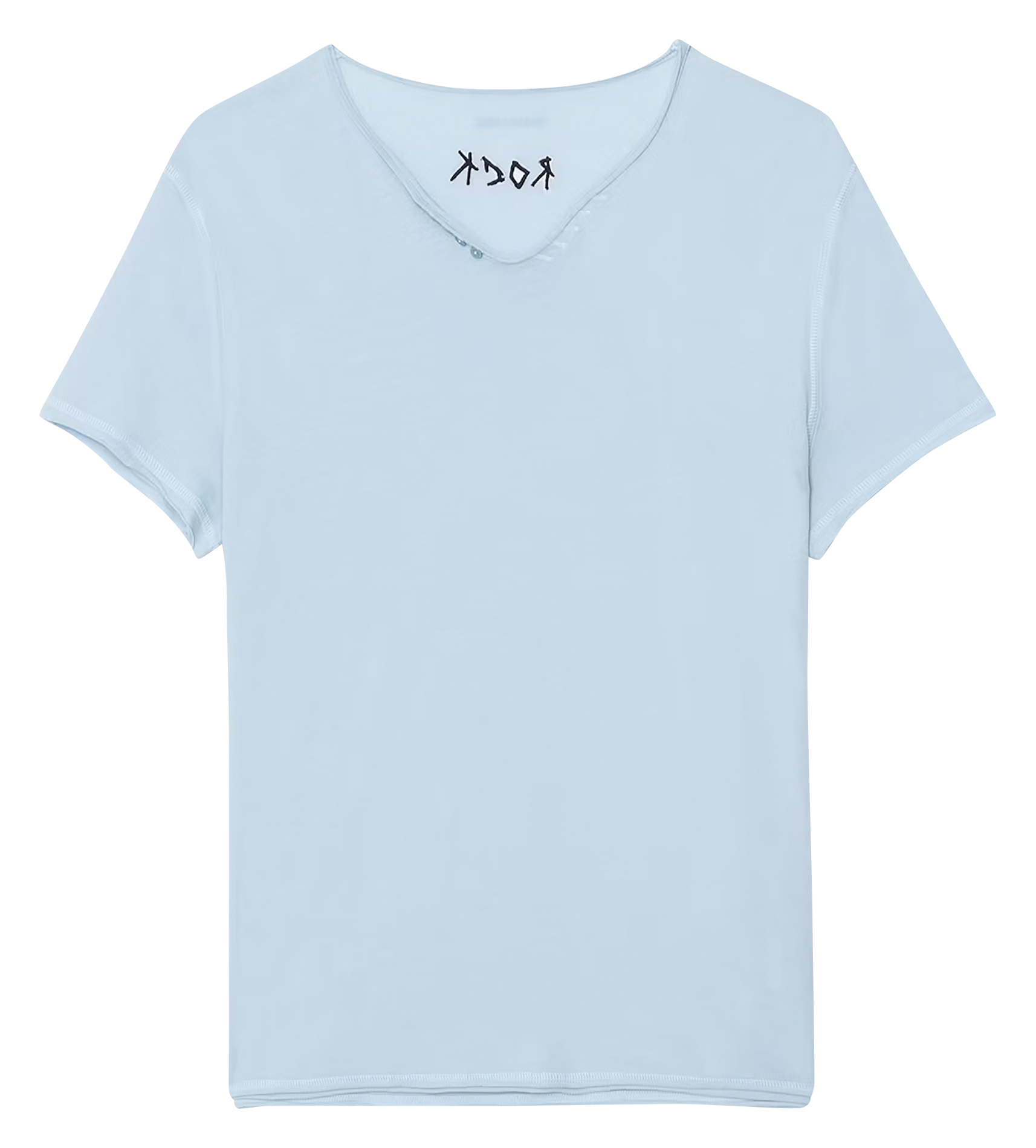 Straight-cut cotton henley T-shirt ZADIG&VOLTAIRE Blue