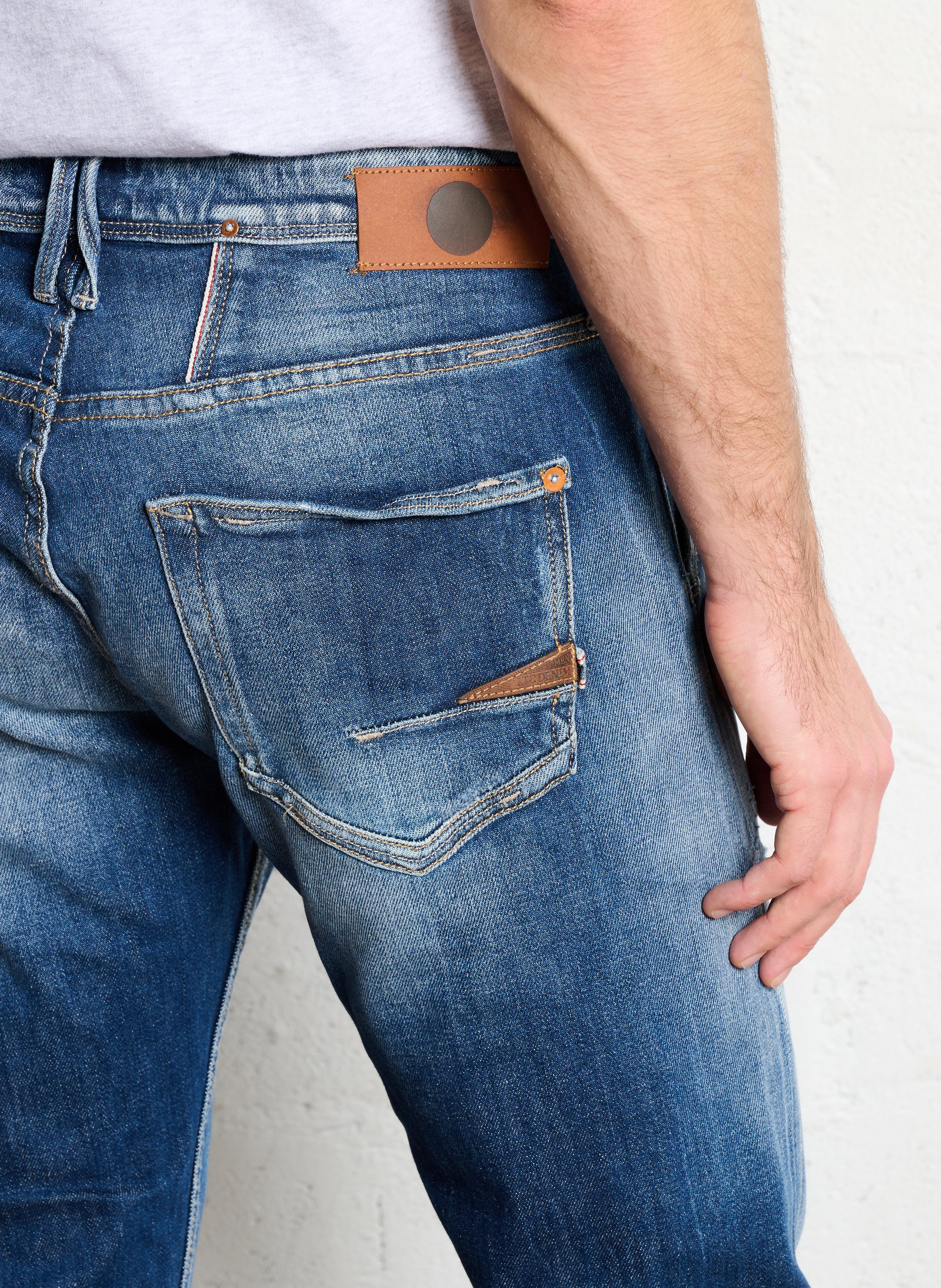 Faded straight jeans LE TEMPS DES CERISES Blue