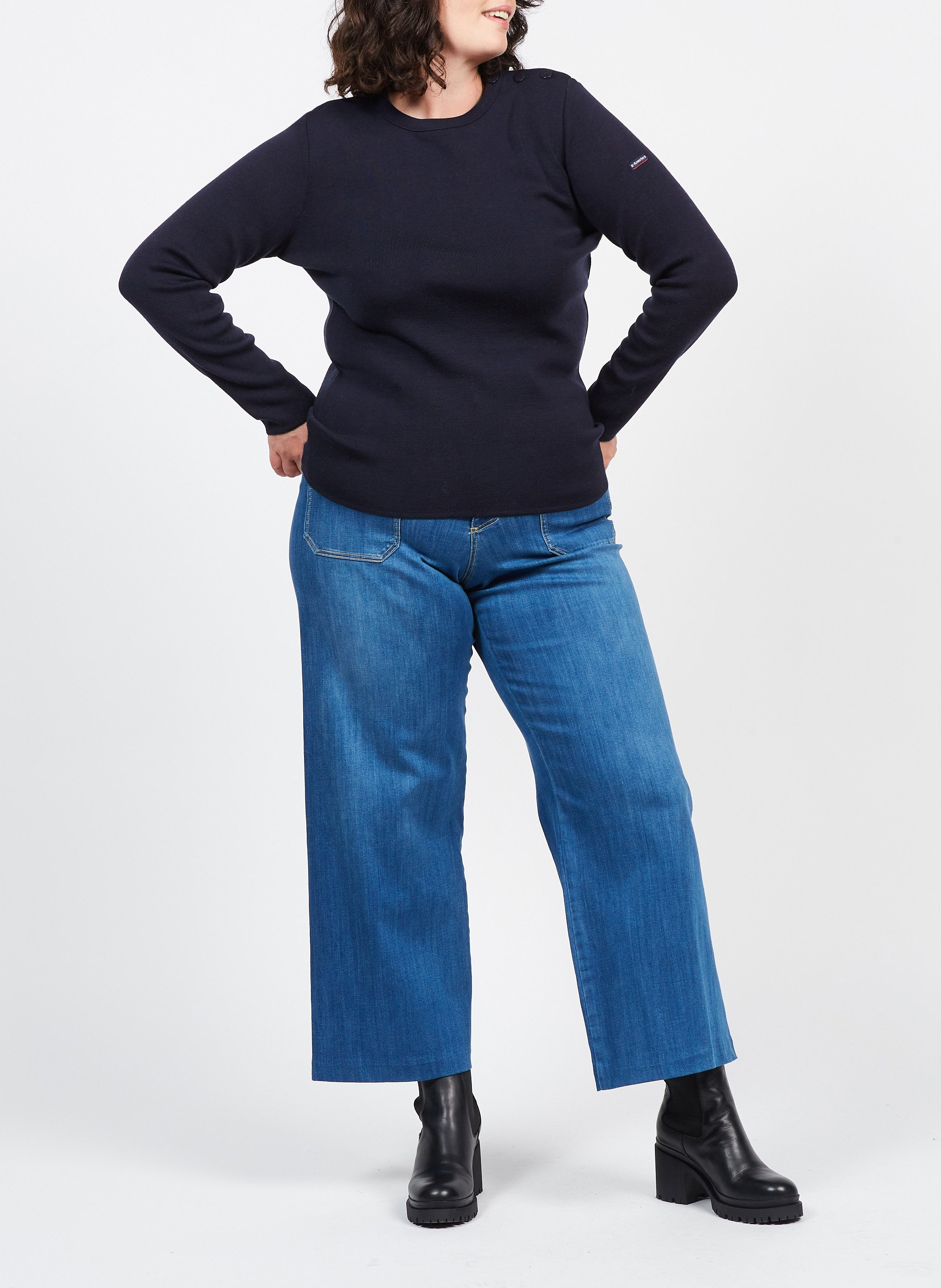 Rundhalspullover aus Wolle ARMOR LUX Blau