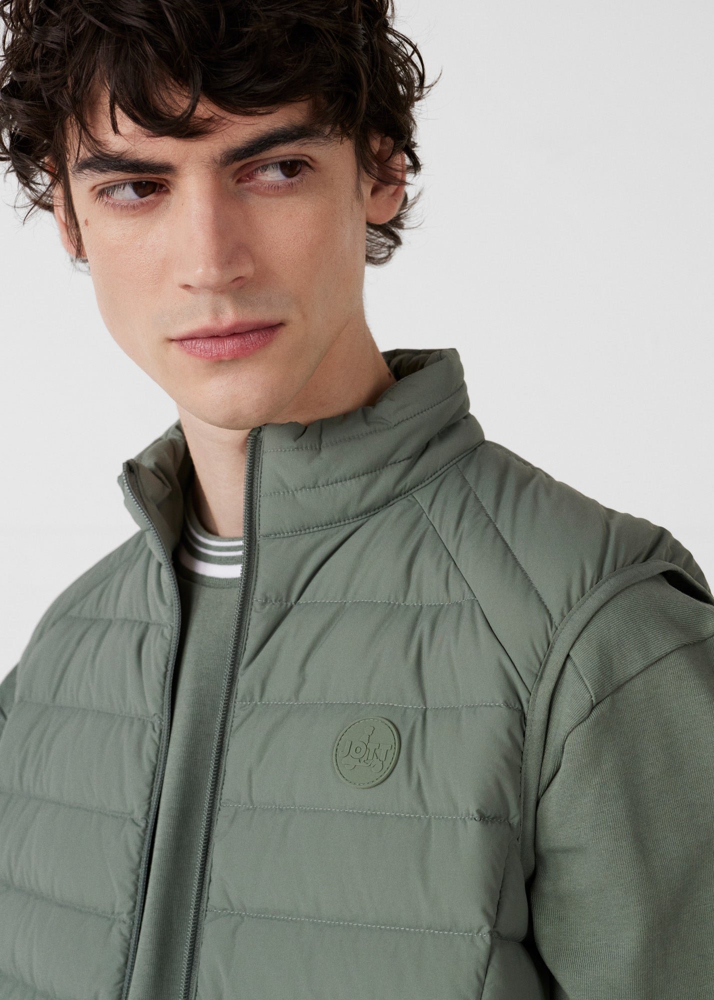 Stretch sleeveless puffer jacket Arafo JOTT Green