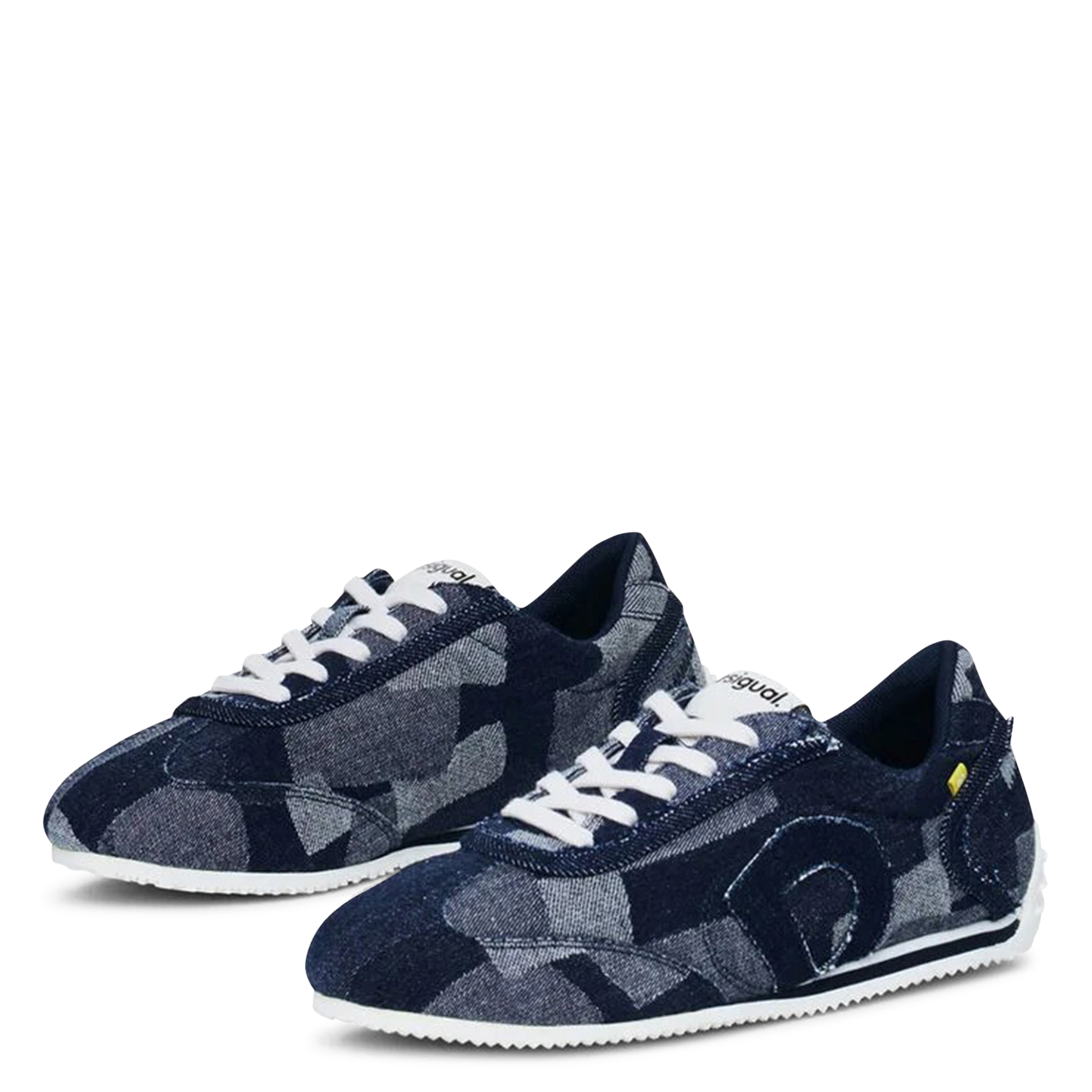 Niedrige Sneaker aus Baumwoll-Mix DESIGUAL Blau
