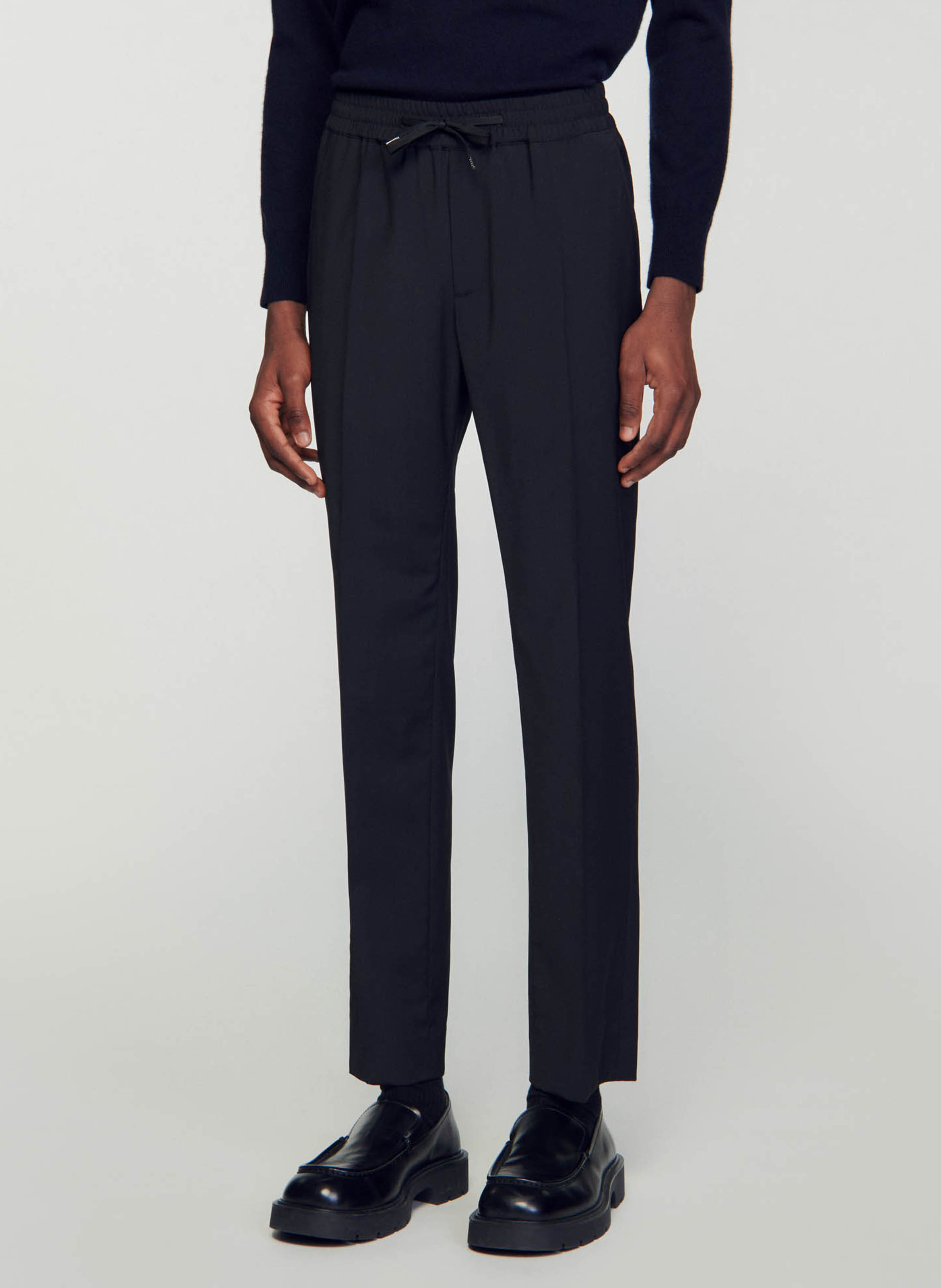 Pantalon droit élastiqué SANDRO