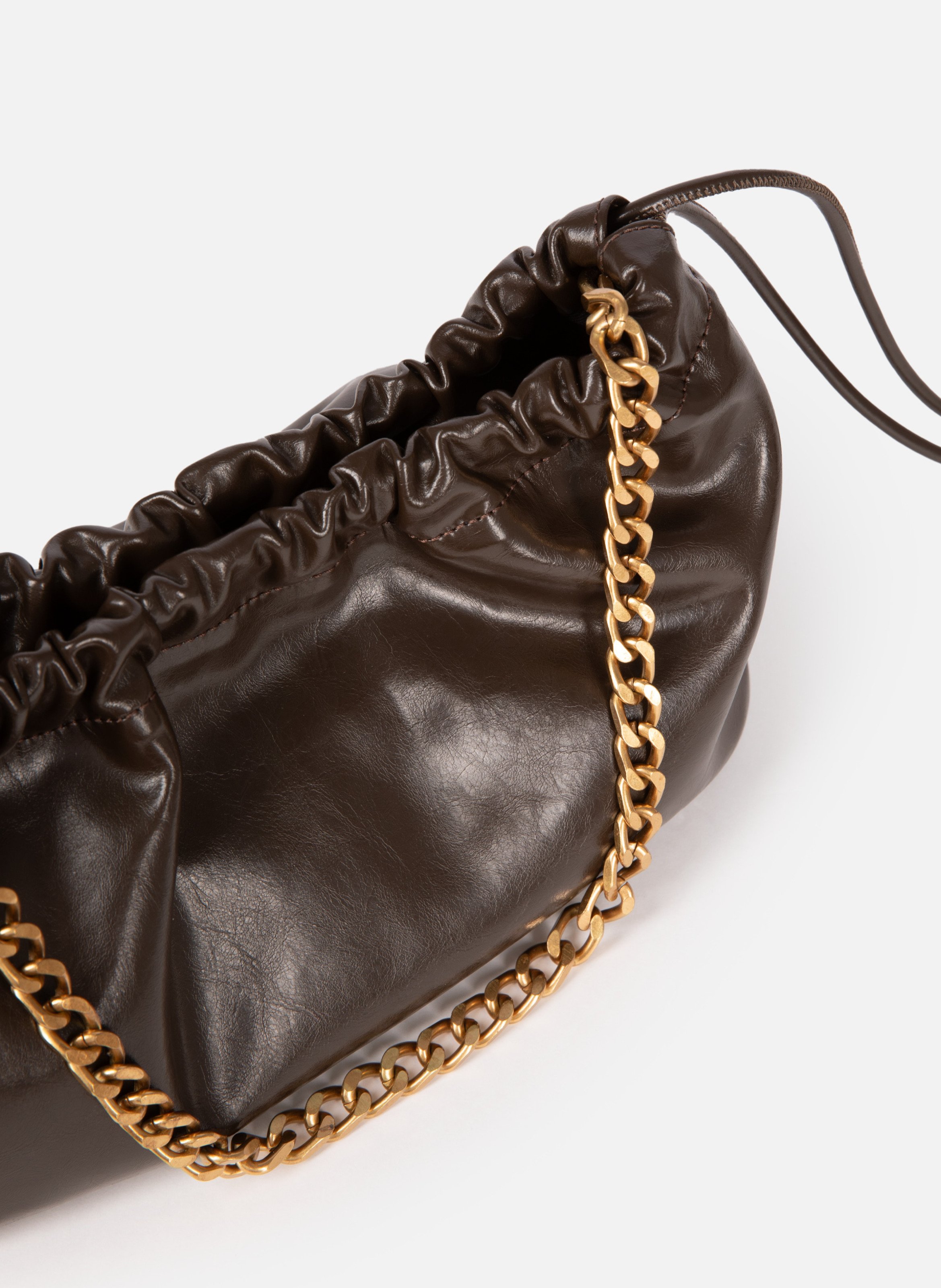 Taylor recycled leather bag THE KOOPLES Brown