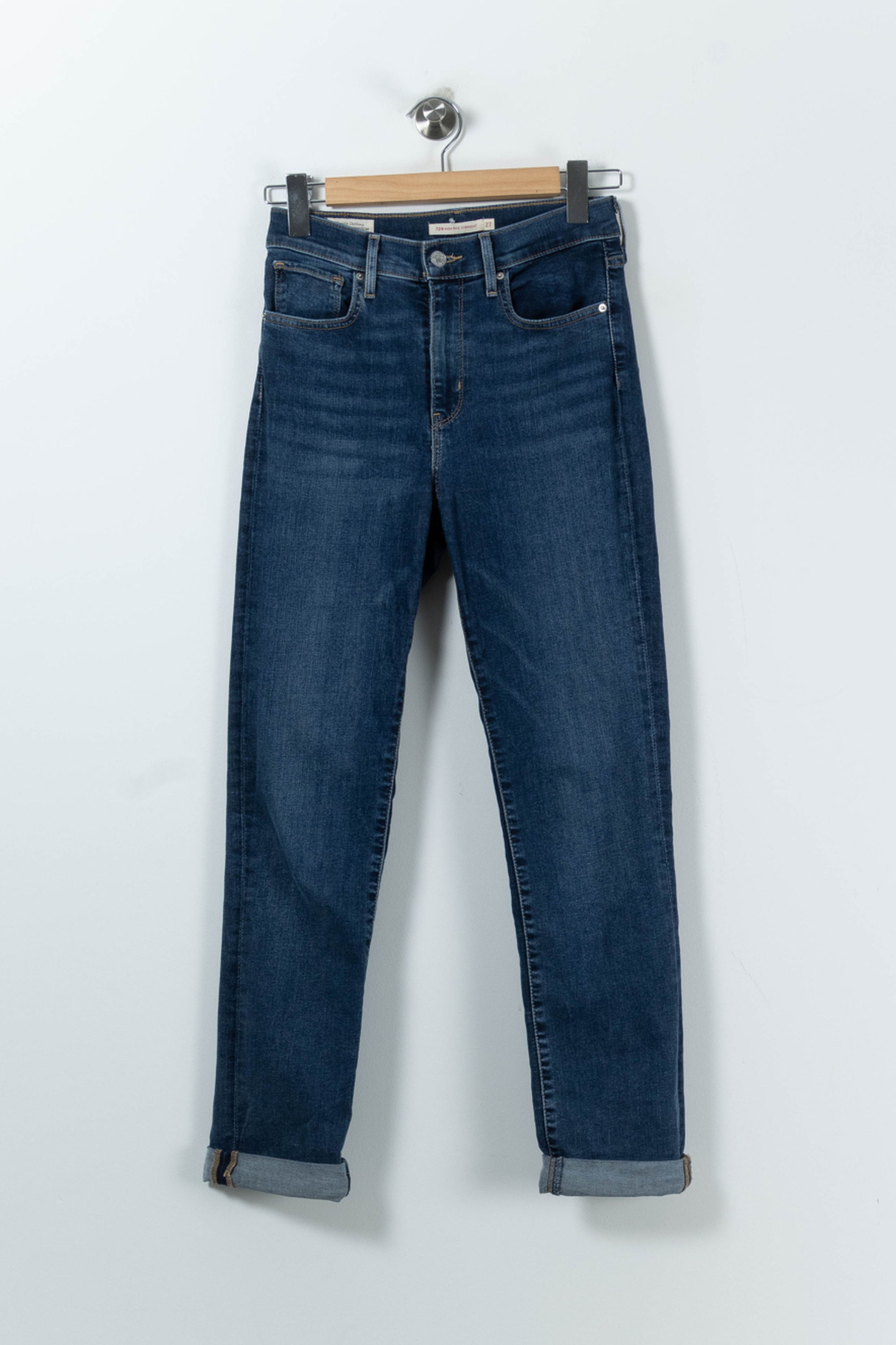 Cropped slim jeans with studs LEVI'S - Seconde main Blue