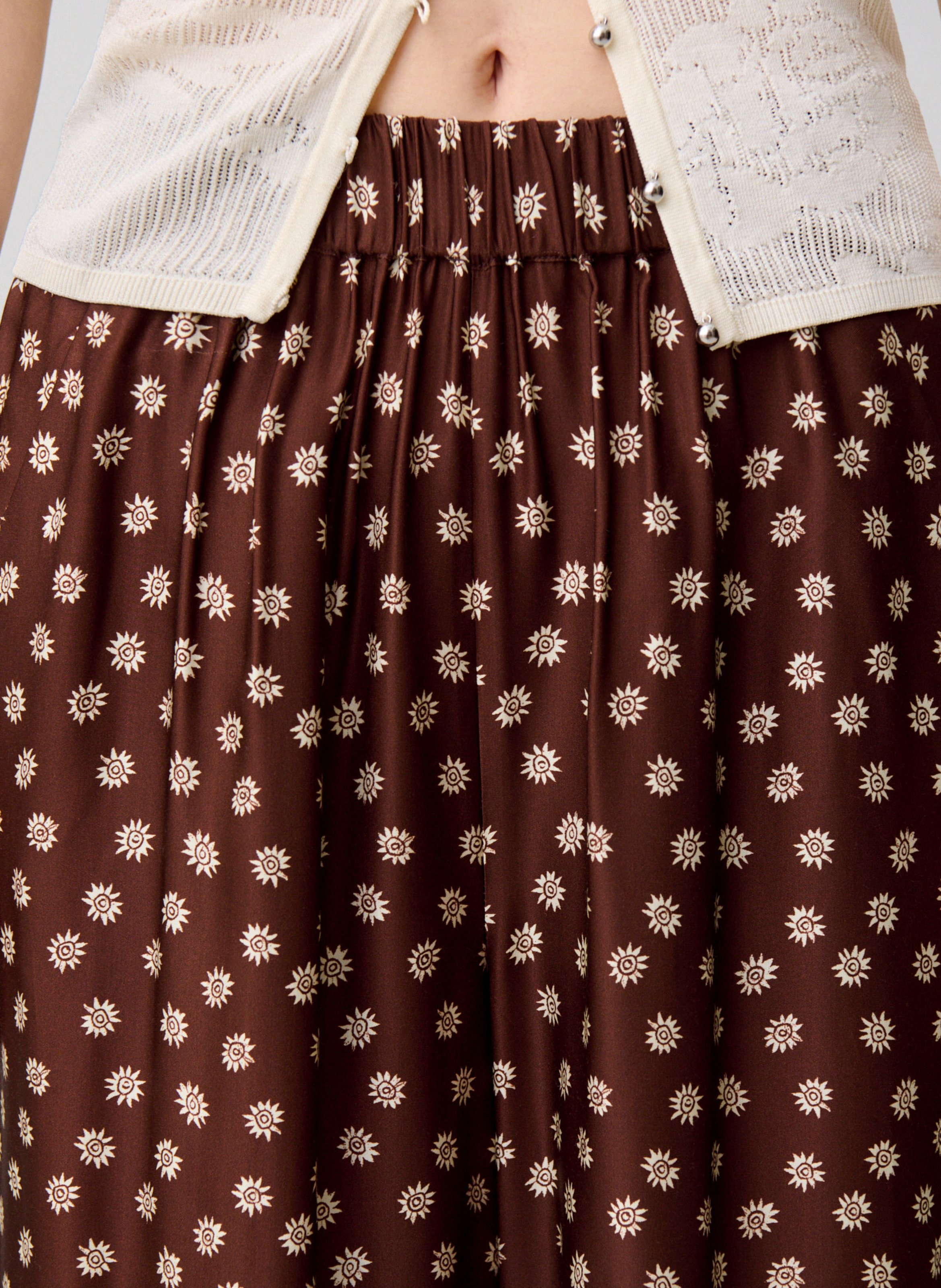 Pantalon large imprimé CLAUDIE PIERLOT Multicolore