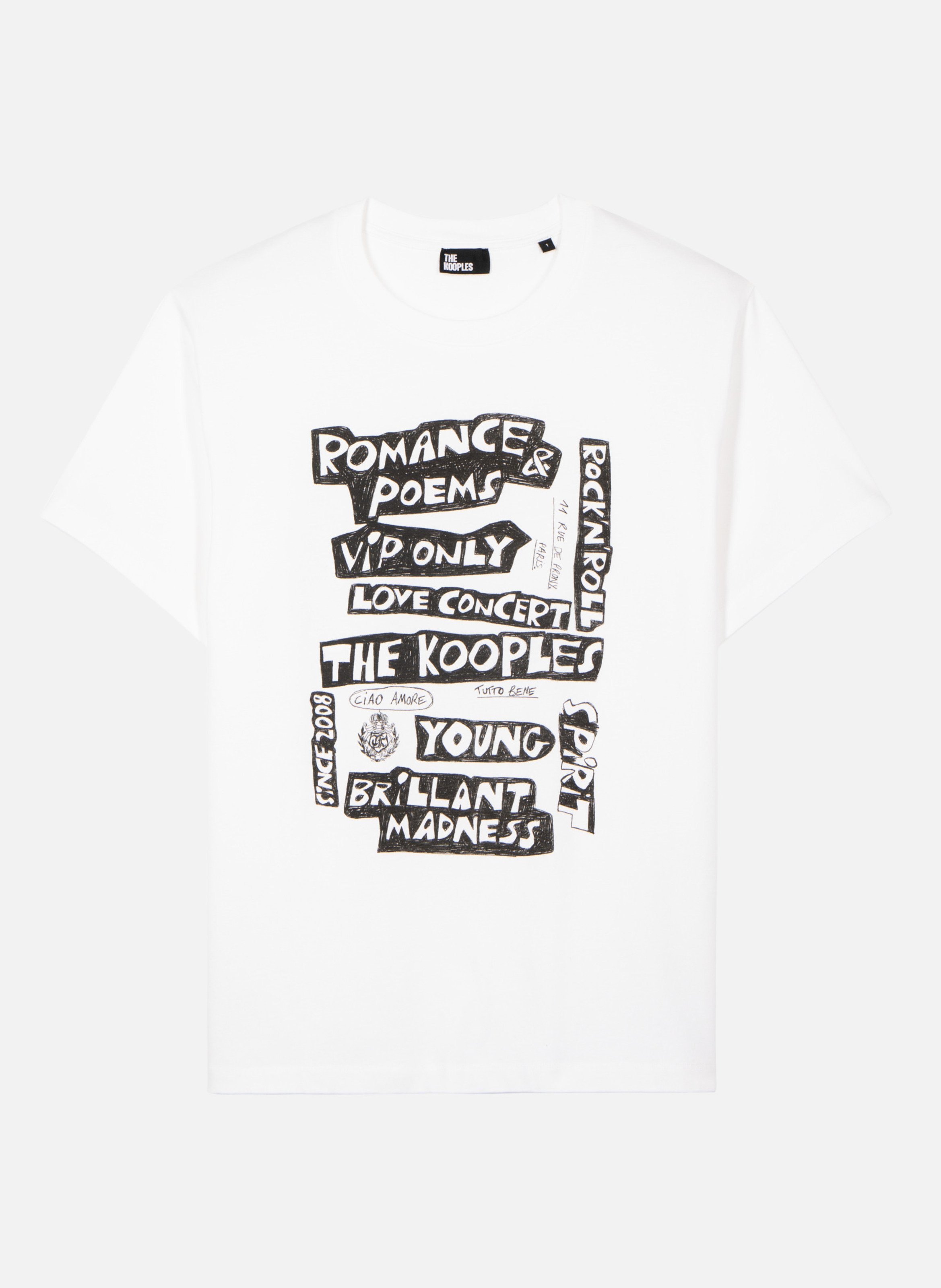 T-shirt with screen printing THE KOOPLES White