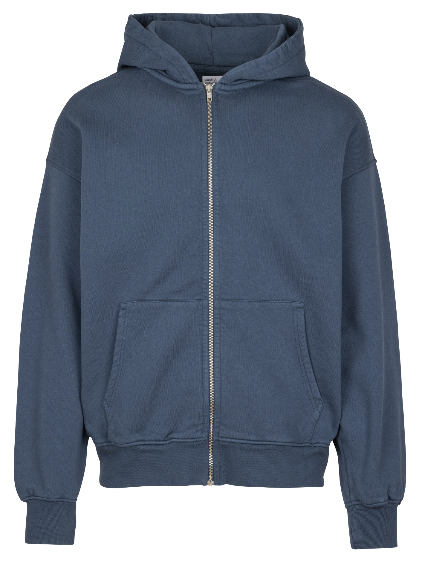 Cotton zipped hooded sweatshirt COLORFUL STANDARD Blue