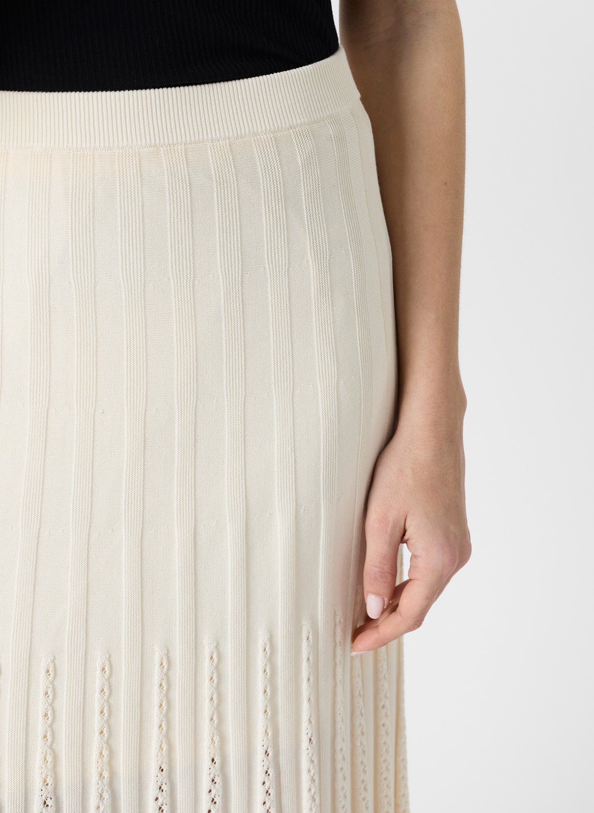 Jupe droite en coton mélangé GERARD DAREL Beige