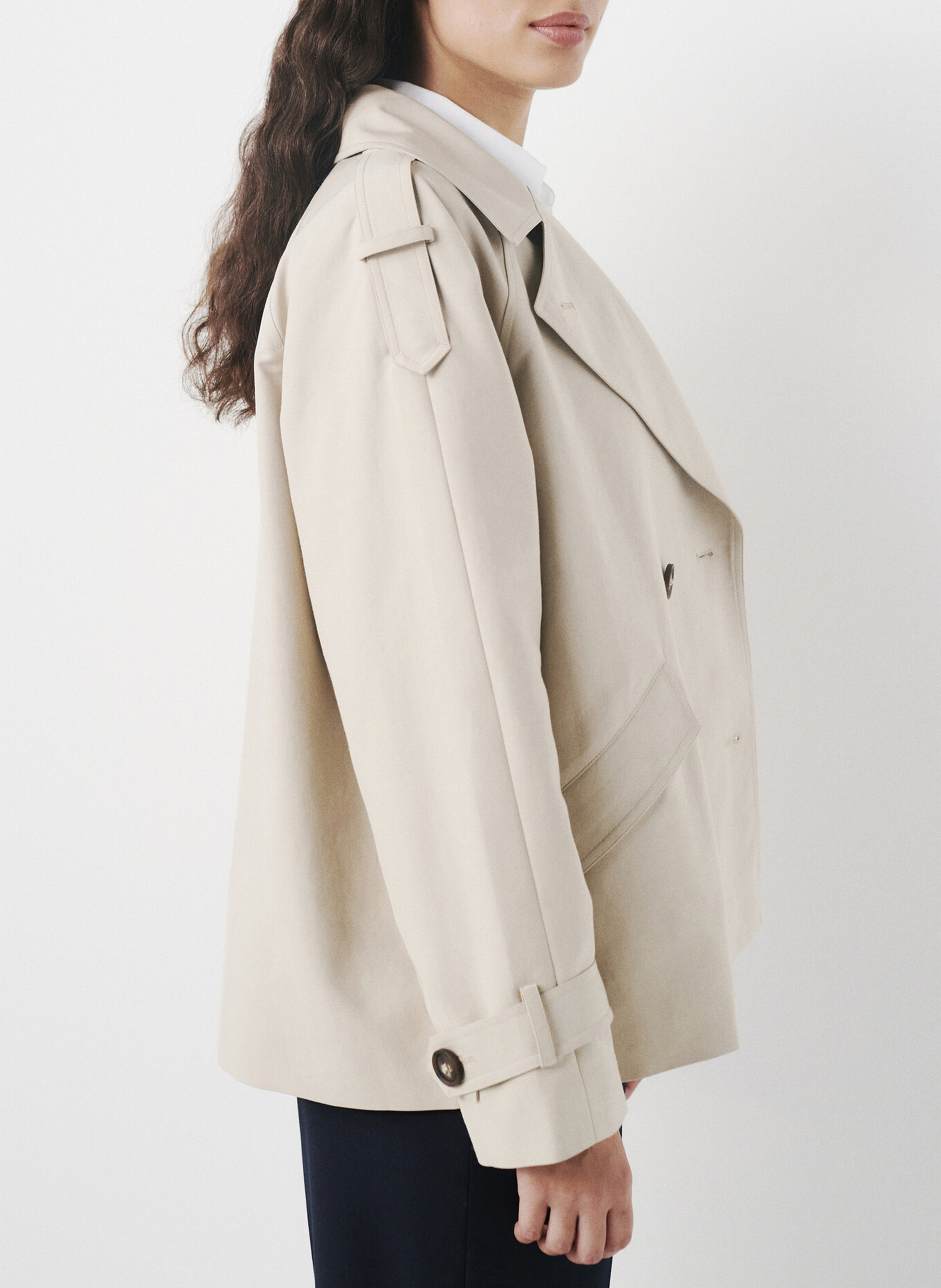 Trench col tailleur CAROLL Beige