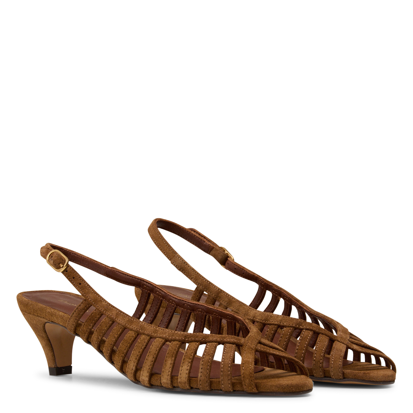 Sandales à talons en cuir suédé ANONYMOUS COPENHAGEN Marron