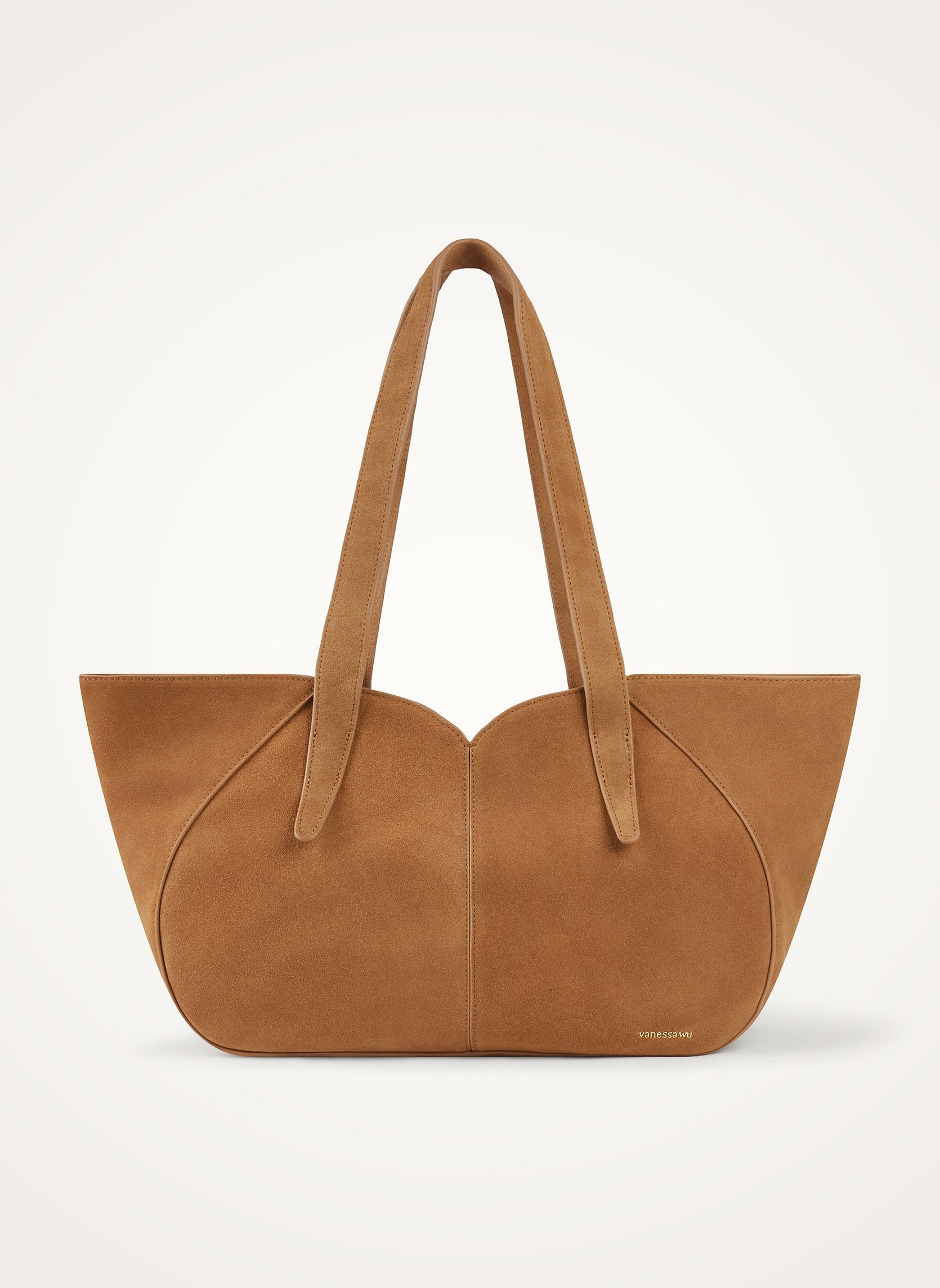 Oversized tote bag with handles and shoulder strap VANESSA WU Brown