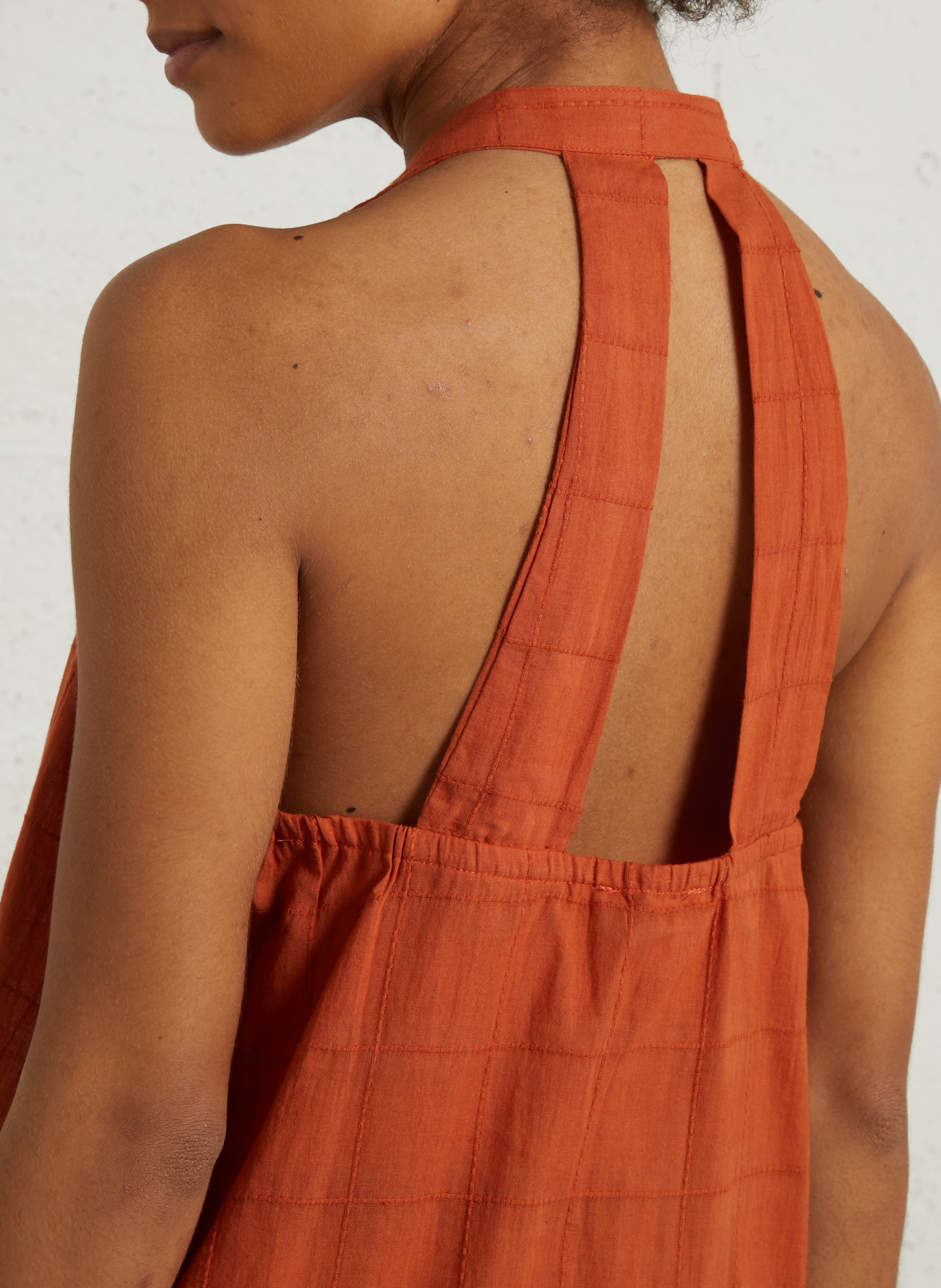 Top col rond en coton  SEE U SOON Orange