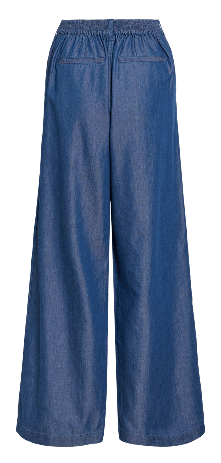 Wide-leg organic cotton-blend pants VILA Blue