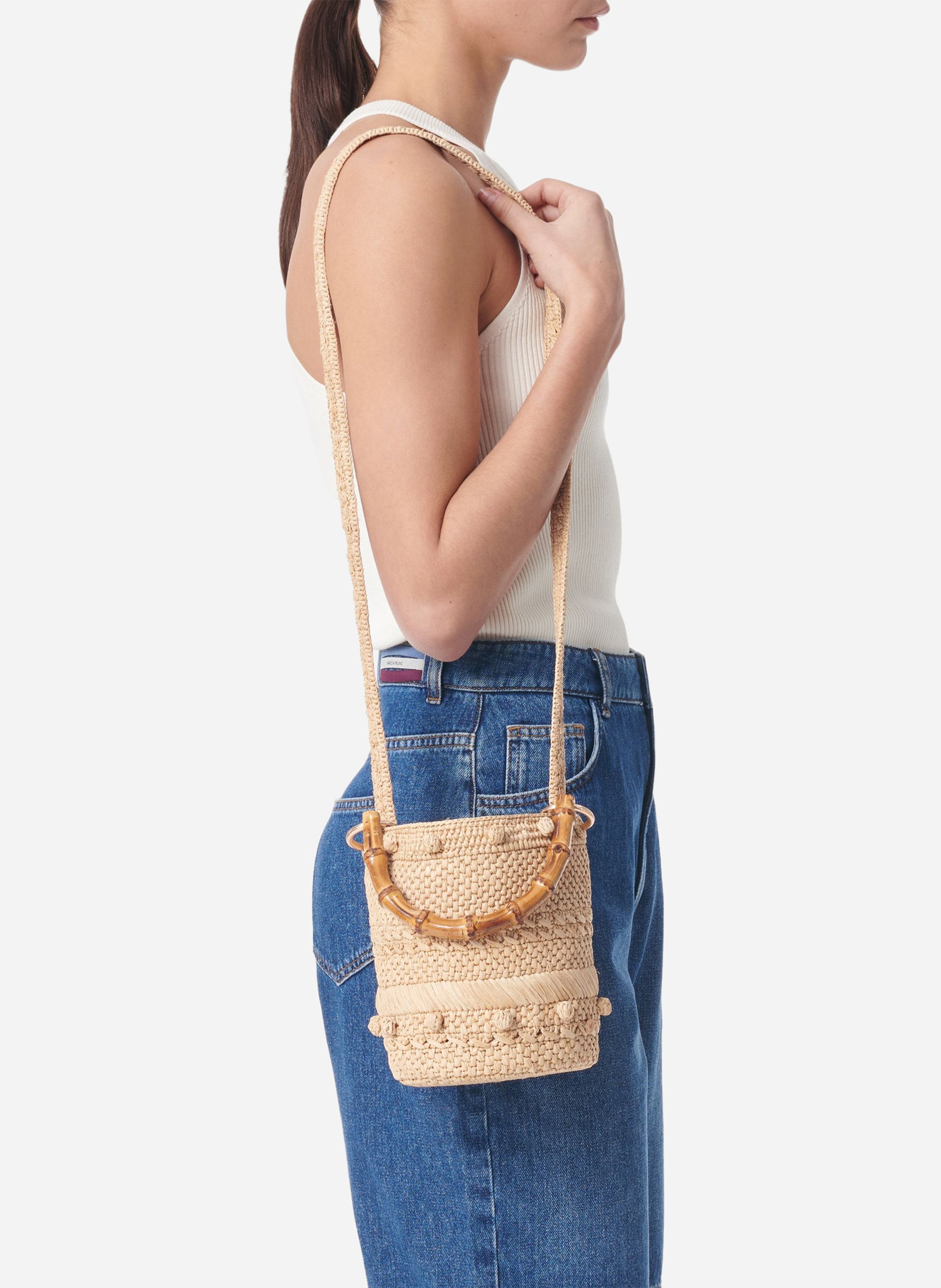 Panier en raphia VANESSA BRUNO Beige