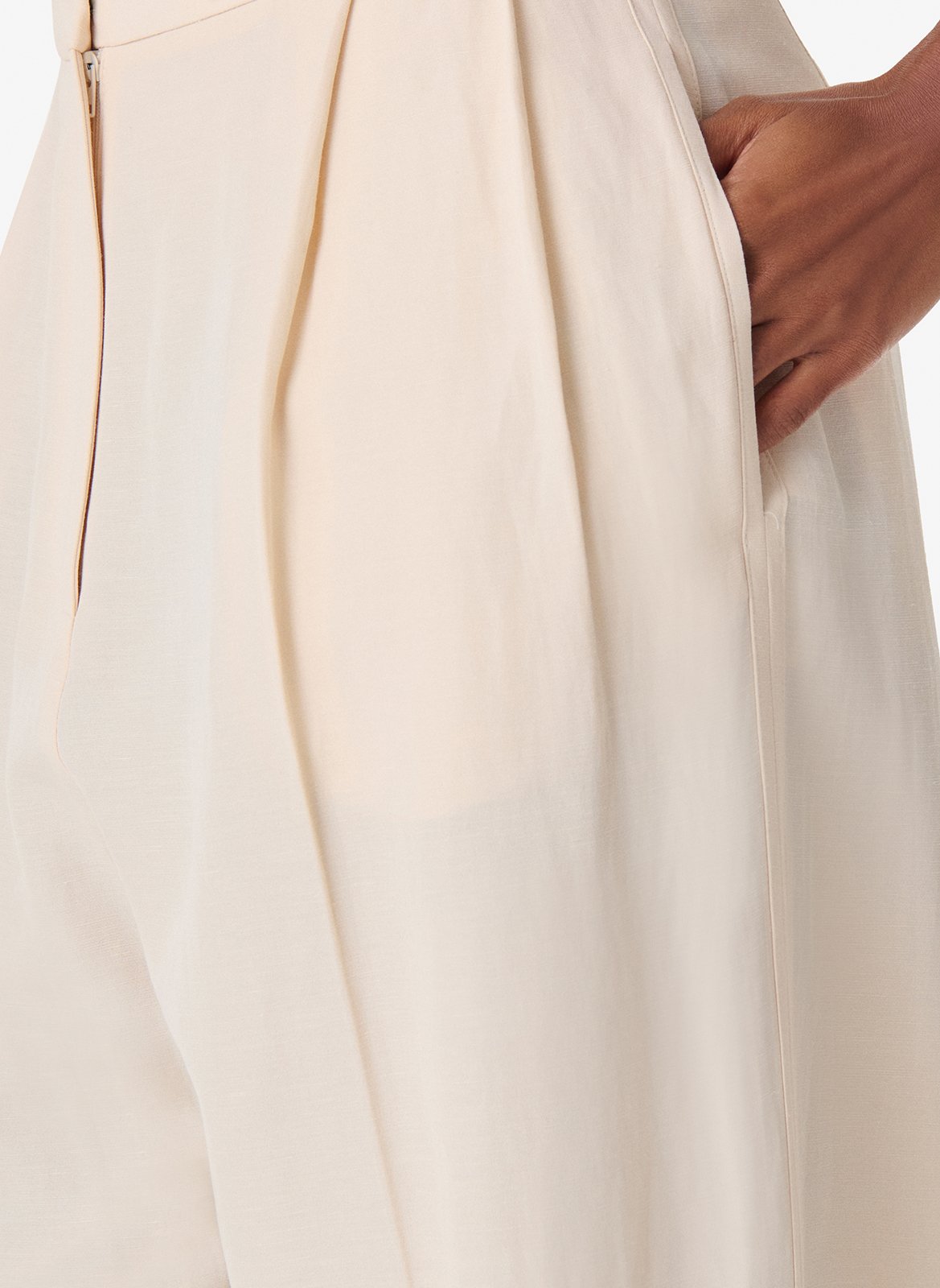 Pantalon à pinces large taille haute IRO Beige