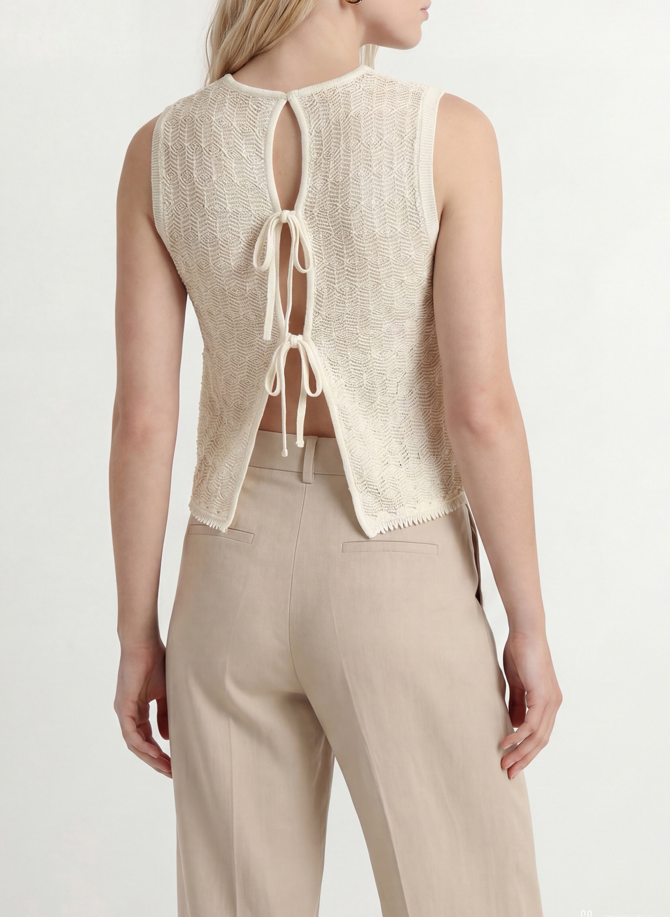 Ärmelloses Top mit offenem Rücken KOOKAI Weiss