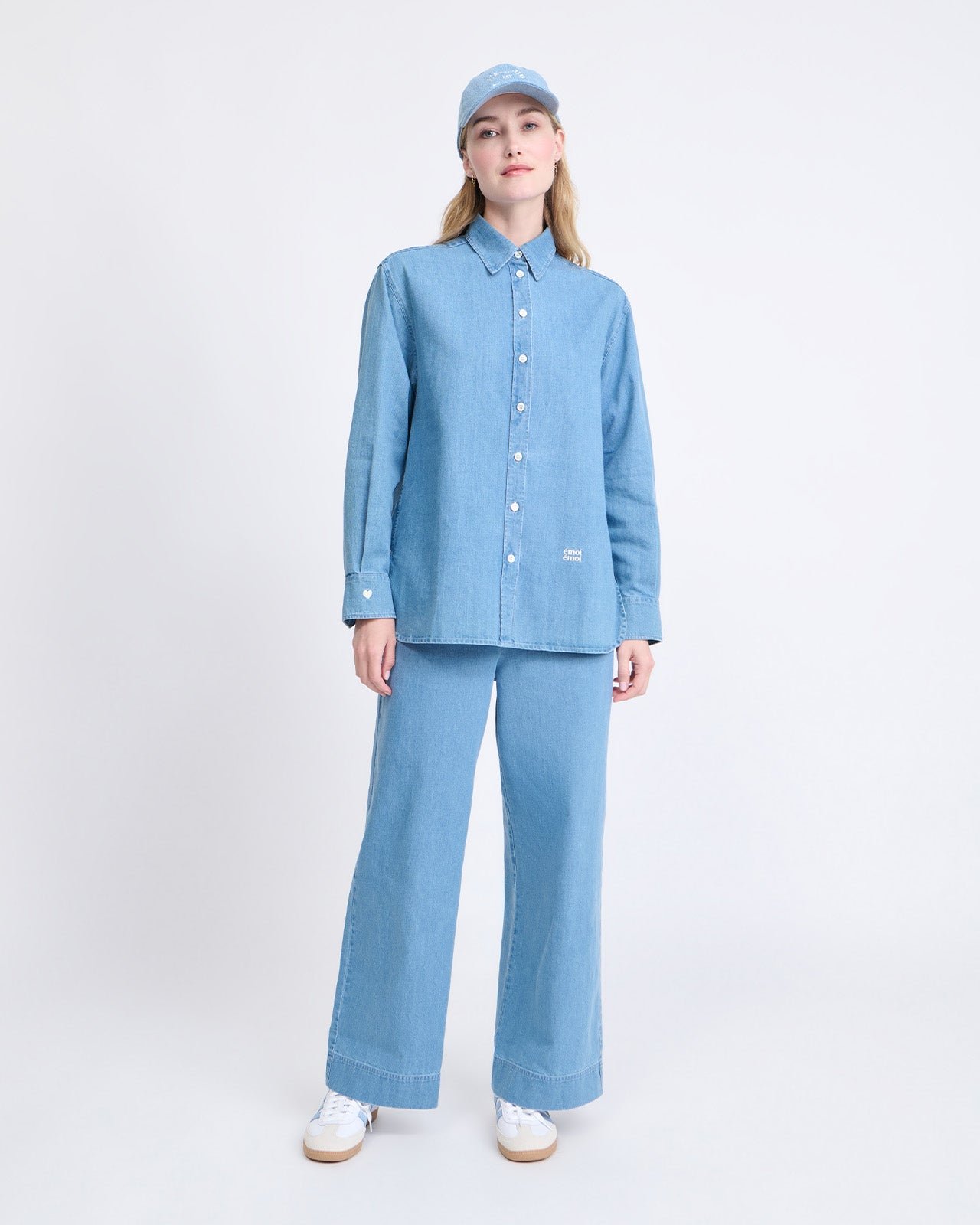 Hoodie "Le Grand Amour" in organic cotton EMOI EMOI Blue