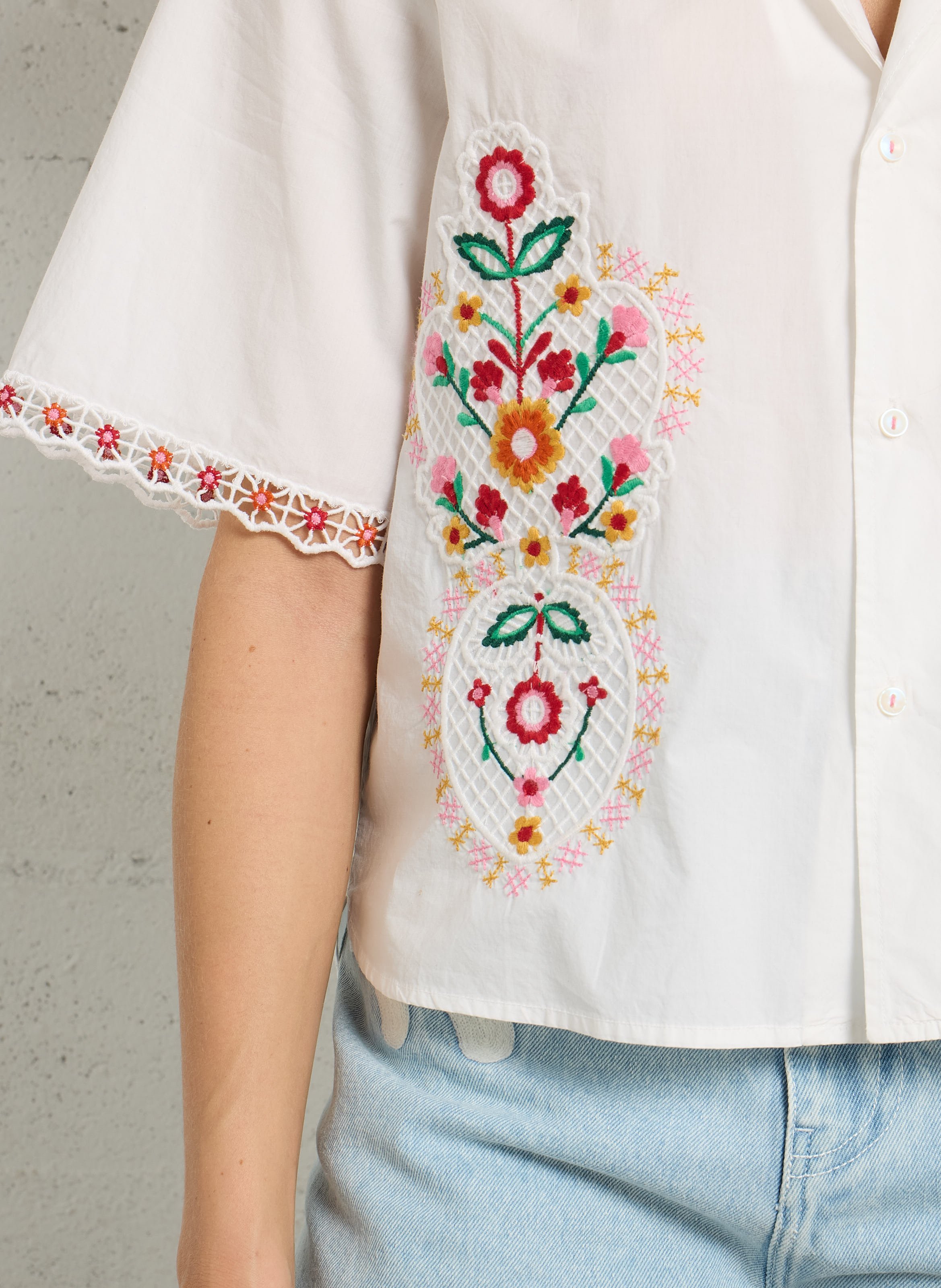 Oversize-Bluse aus Bio-Baumwolle LOUISE MISHA Weiss