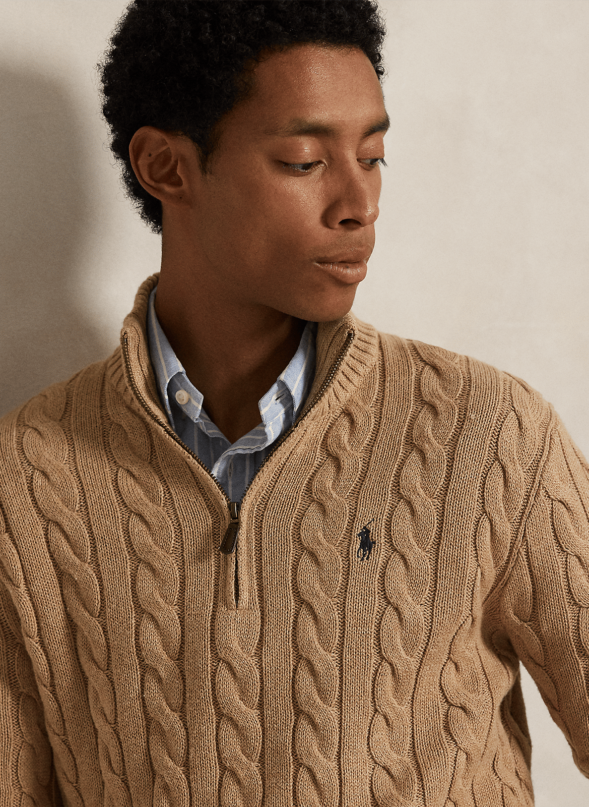 Zopfpullover aus Baumwolle | Braun POLO RALPH LAUREN Herren