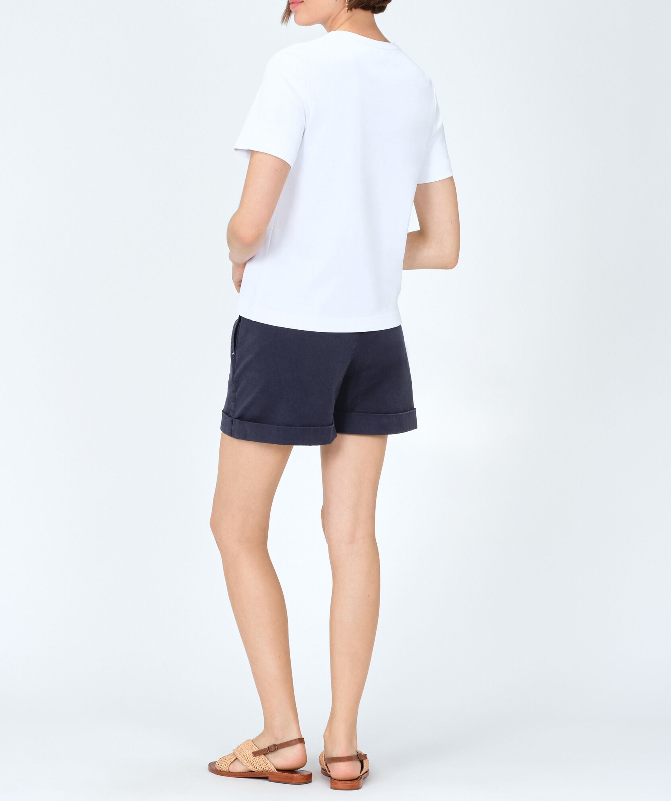 Baumwoll-Pullover mit Rundhalsausschnitt CAROLL Weiss