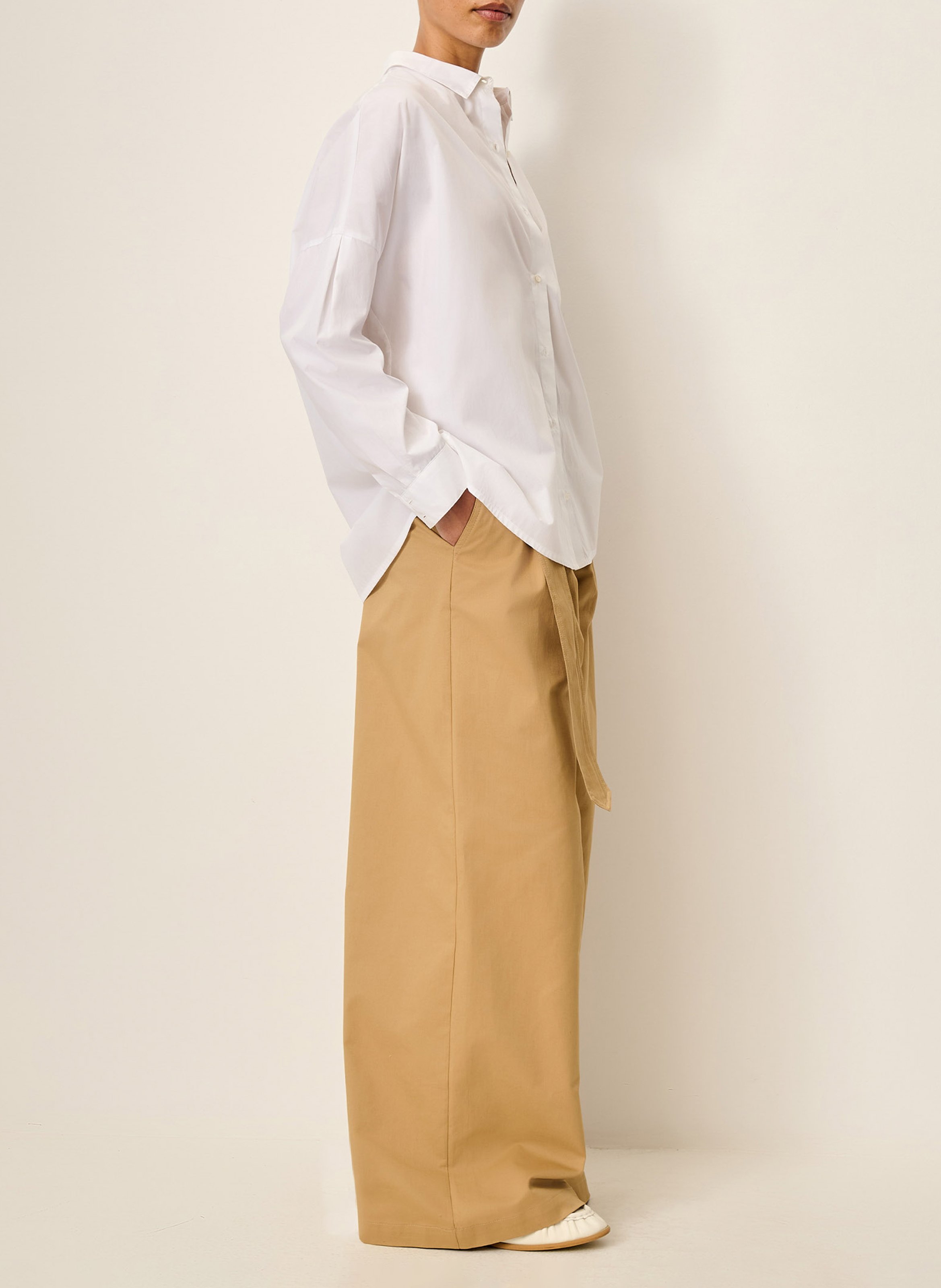 Chemise col classique en coton SESSUN Blanc