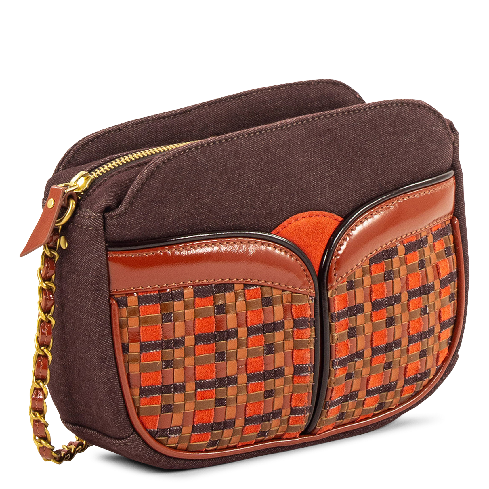 Bolso bandolera de dos materiales SESSUN Rojo