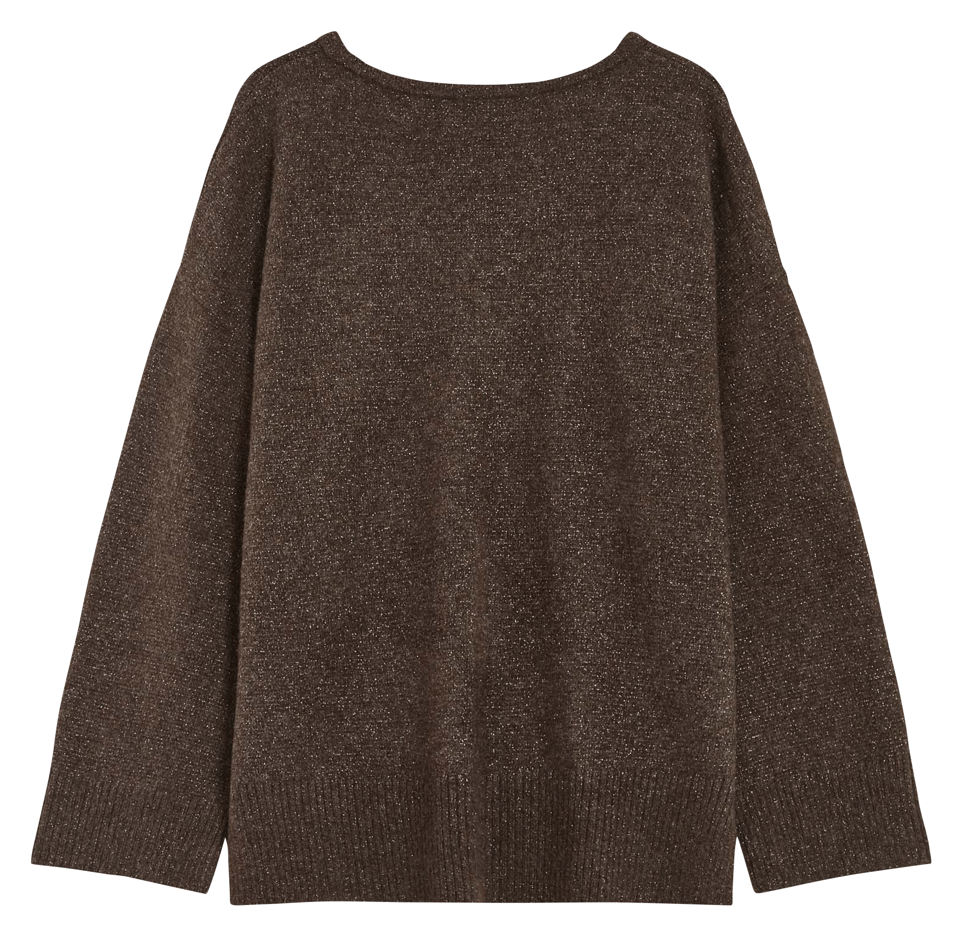 Oversized gebreide trui met V-hals GRACE ET MILA Bruin