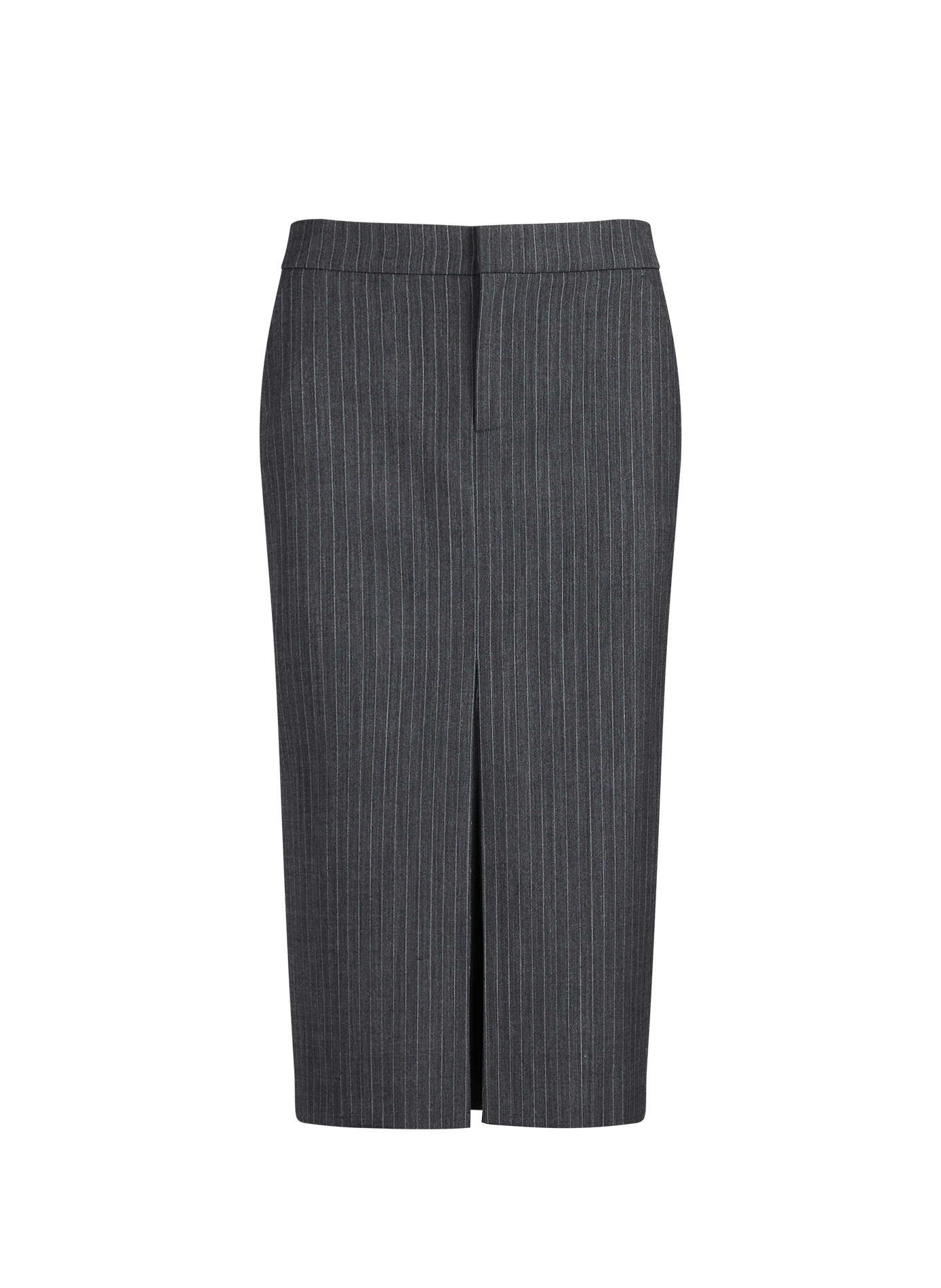 Striped Balinese midi tailored skirt. SAISON 1865 Grey