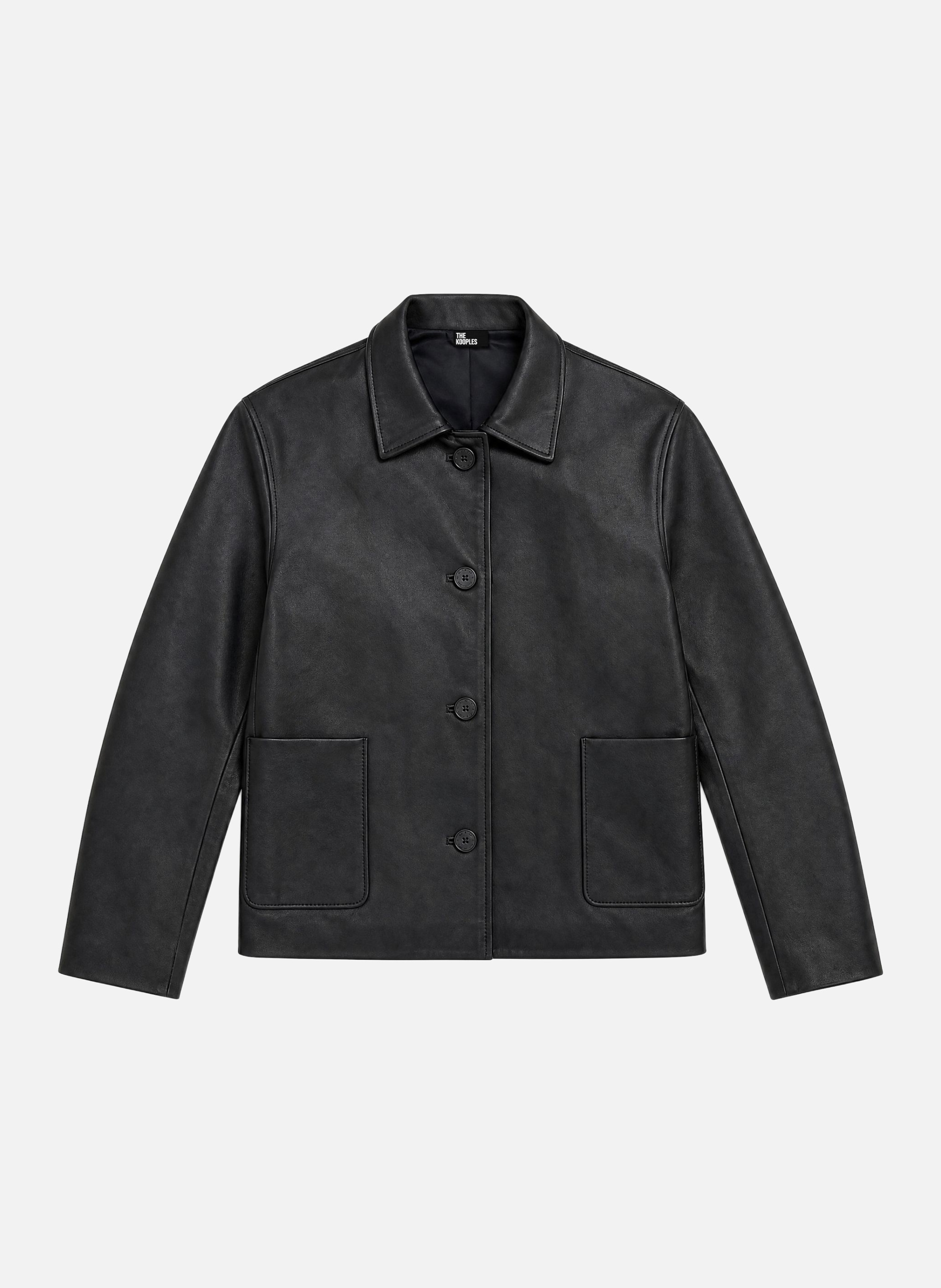 Leather jacket THE KOOPLES Black