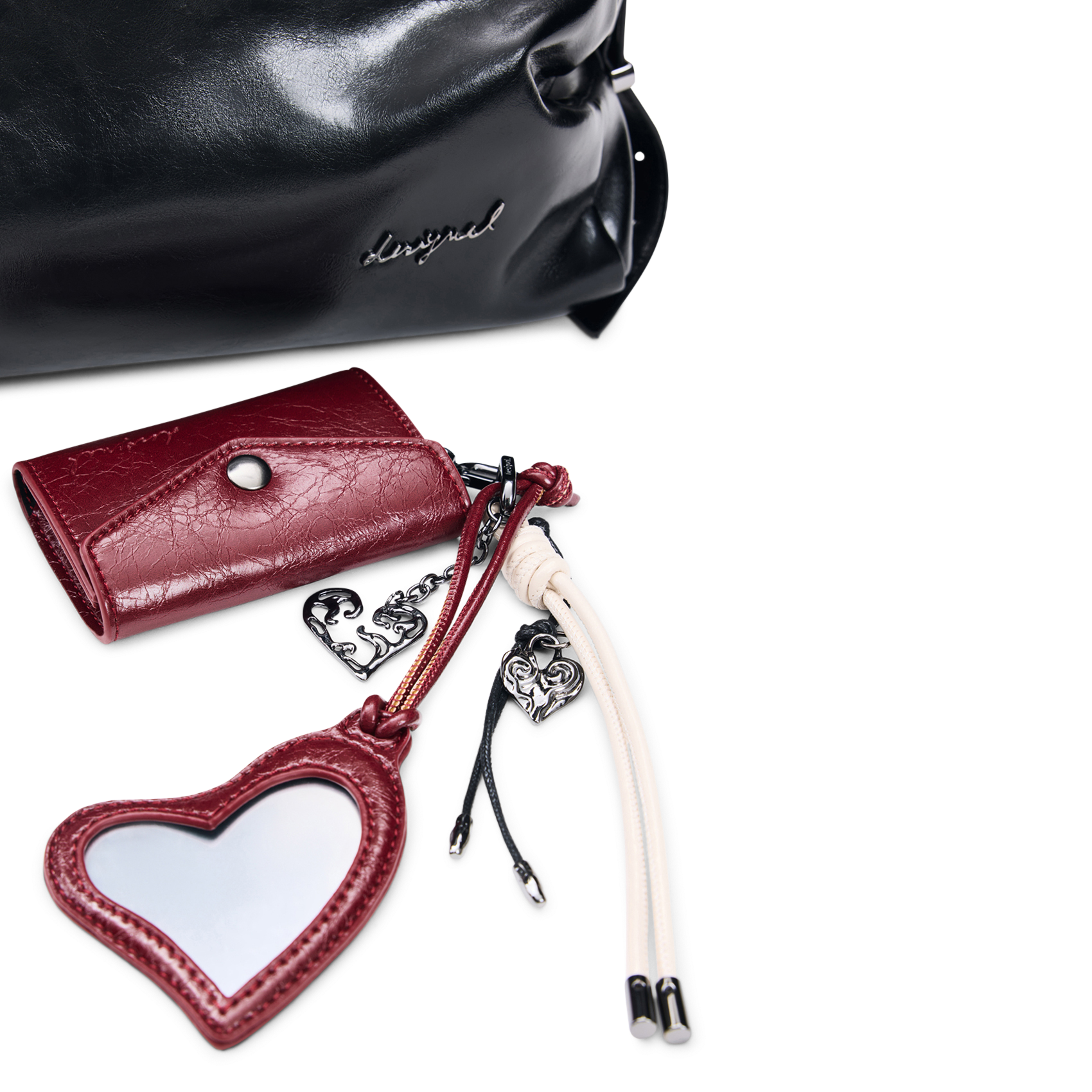 Shopping Bag aus Leder DESIGUAL Schwarz
