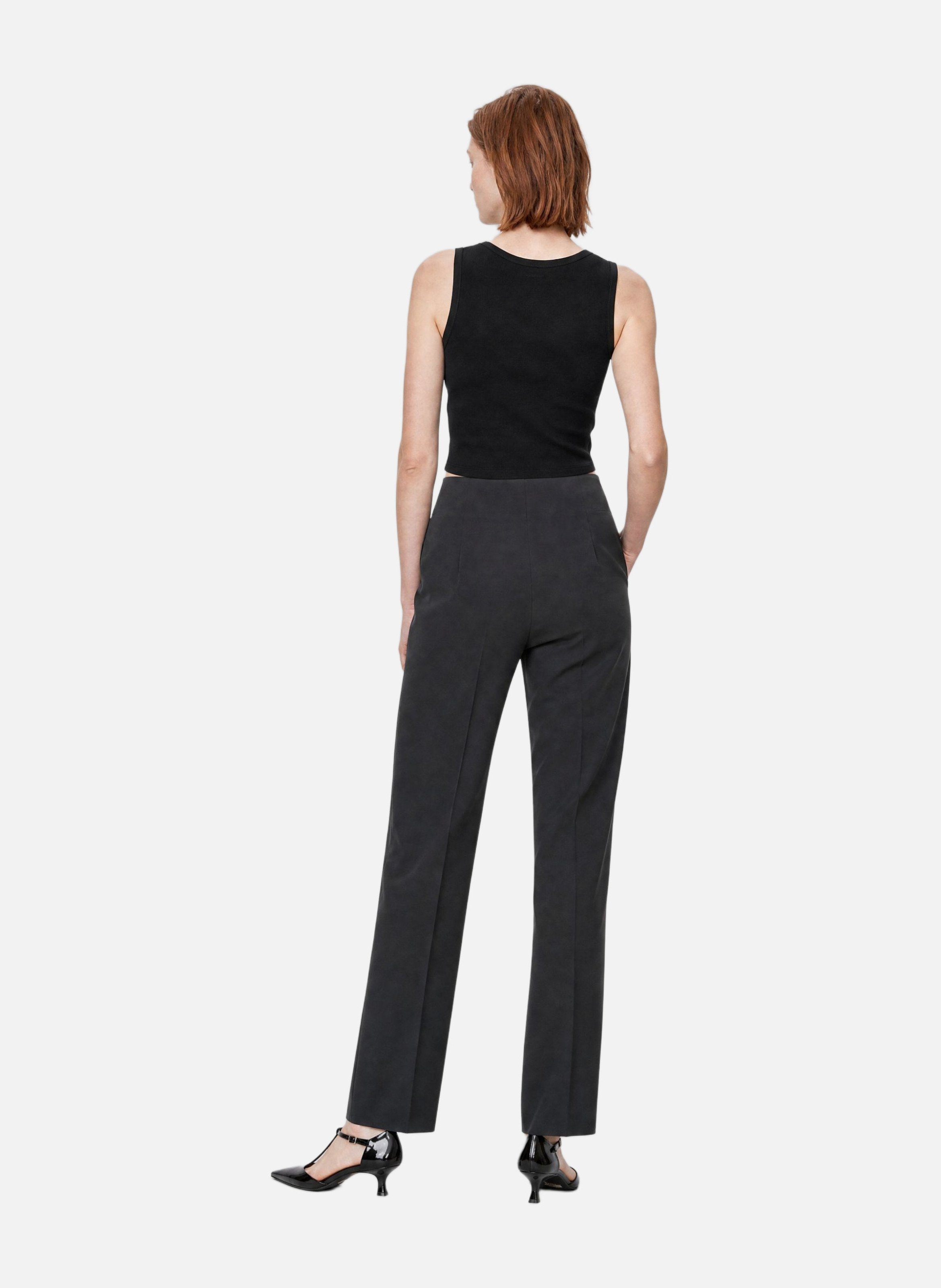 Straight-leg tailored trousers in wool blend THE KOOPLES Black